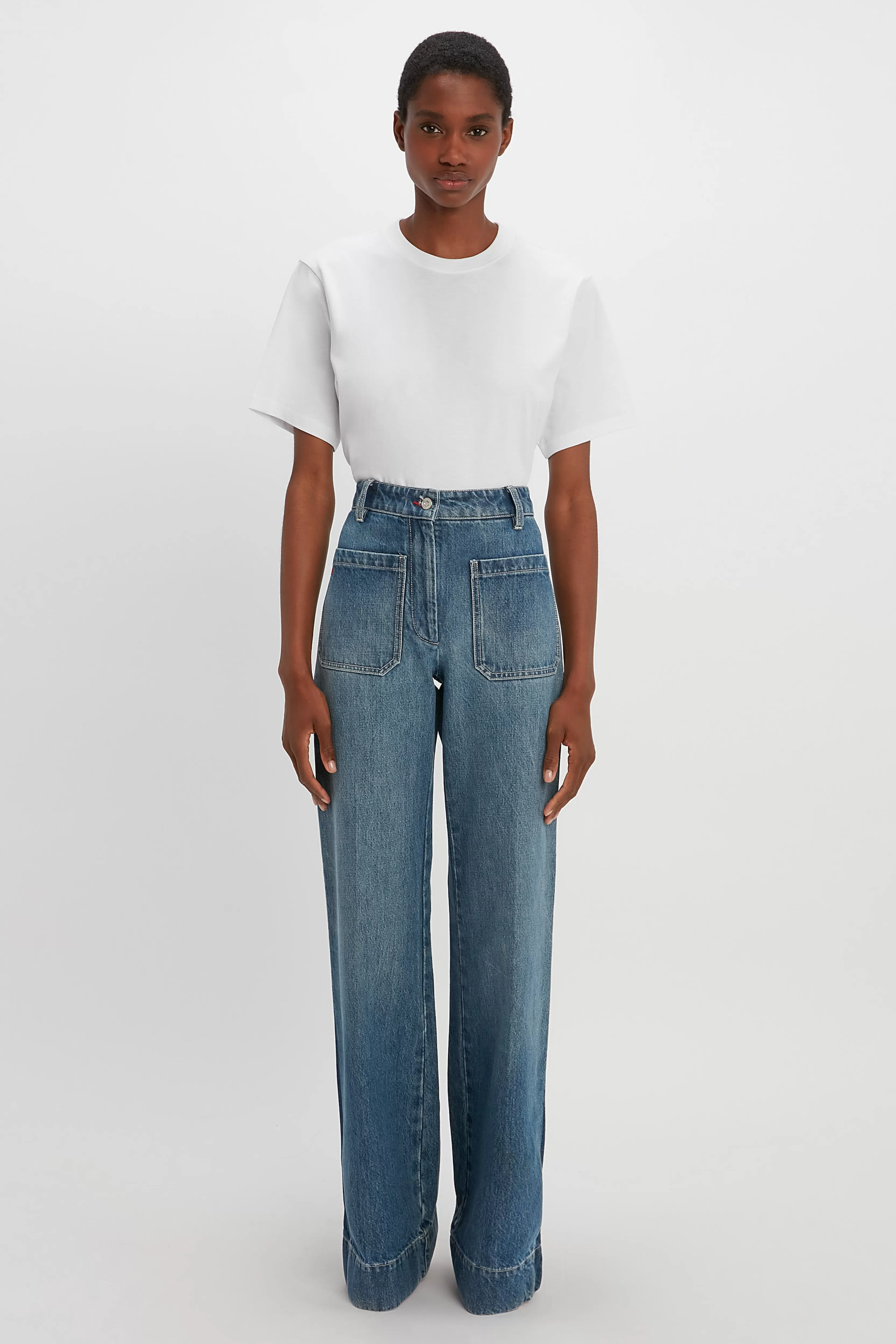 READY TO WEAR Victoria Beckham The Victoria Edit | Denim | Alina High Waisted Jean In Shadow Wash