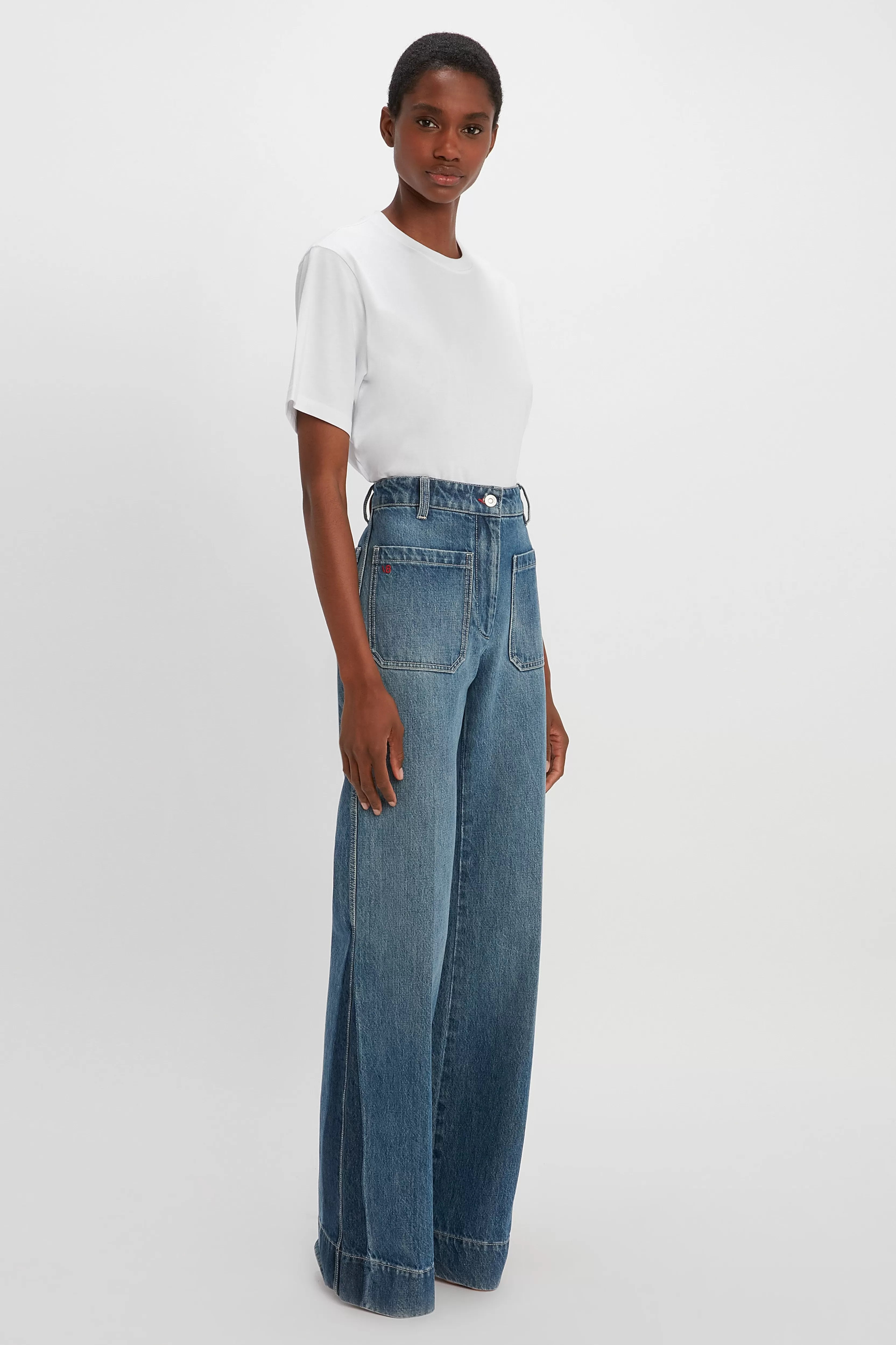 READY TO WEAR Victoria Beckham The Victoria Edit | Denim | Alina High Waisted Jean In Shadow Wash