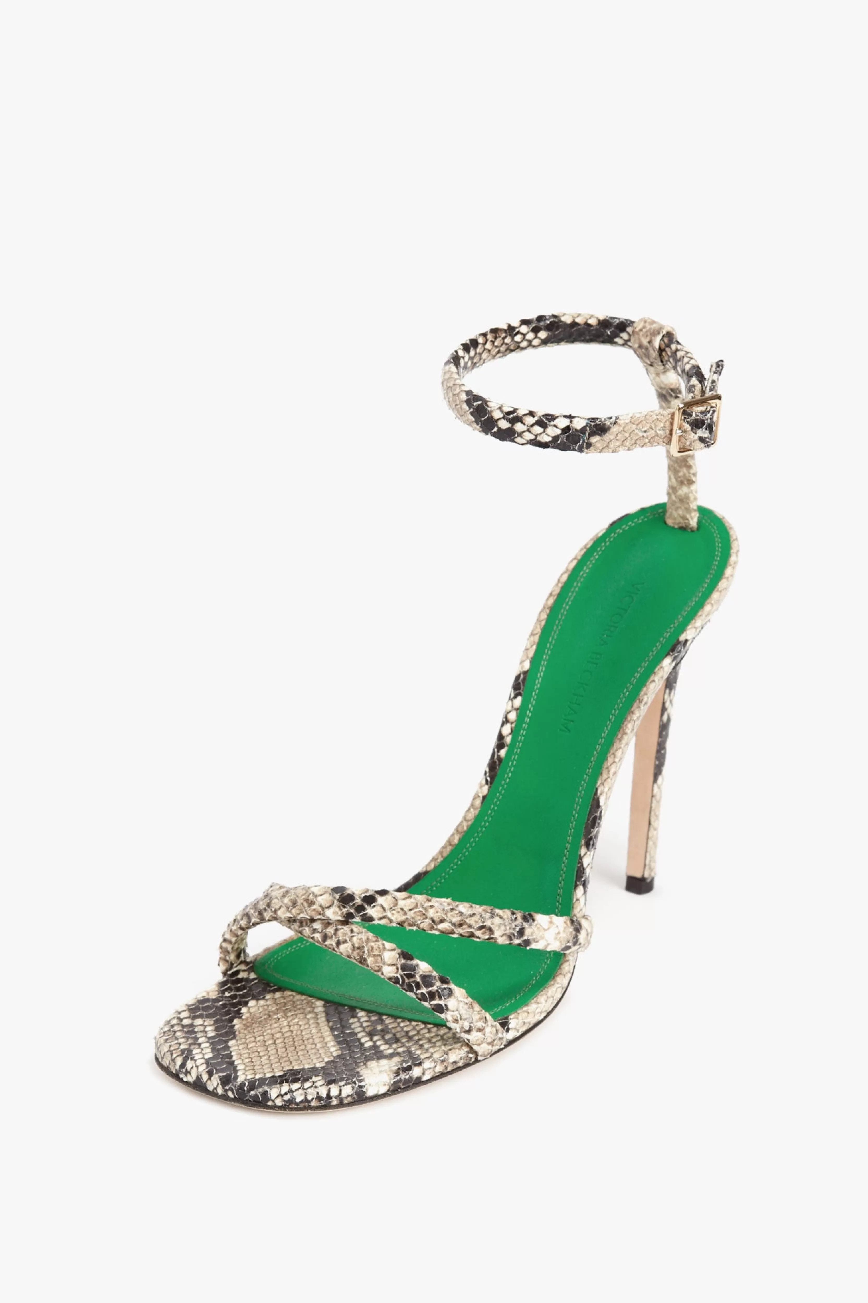 READY TO WEAR Victoria Beckham Sale | Anne Sandal In Cream Printed Snakeskin