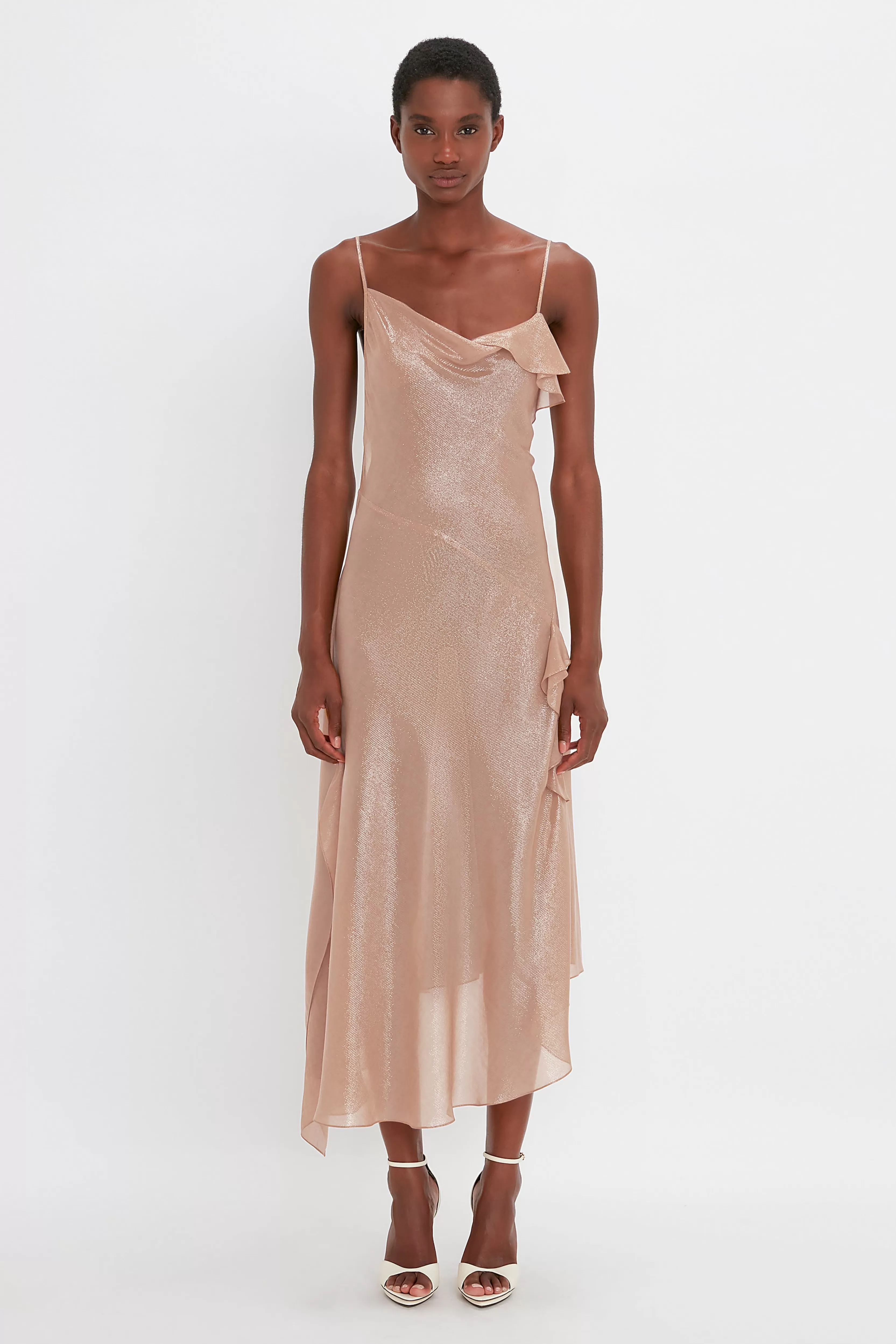 READY TO WEAR | VALENTINE'S DAY Victoria Beckham Occasionwear Edit | Pre Spring Summer 2024 | Dresses | Eveningwear | Bias Cami Slip Dress In Rosewater