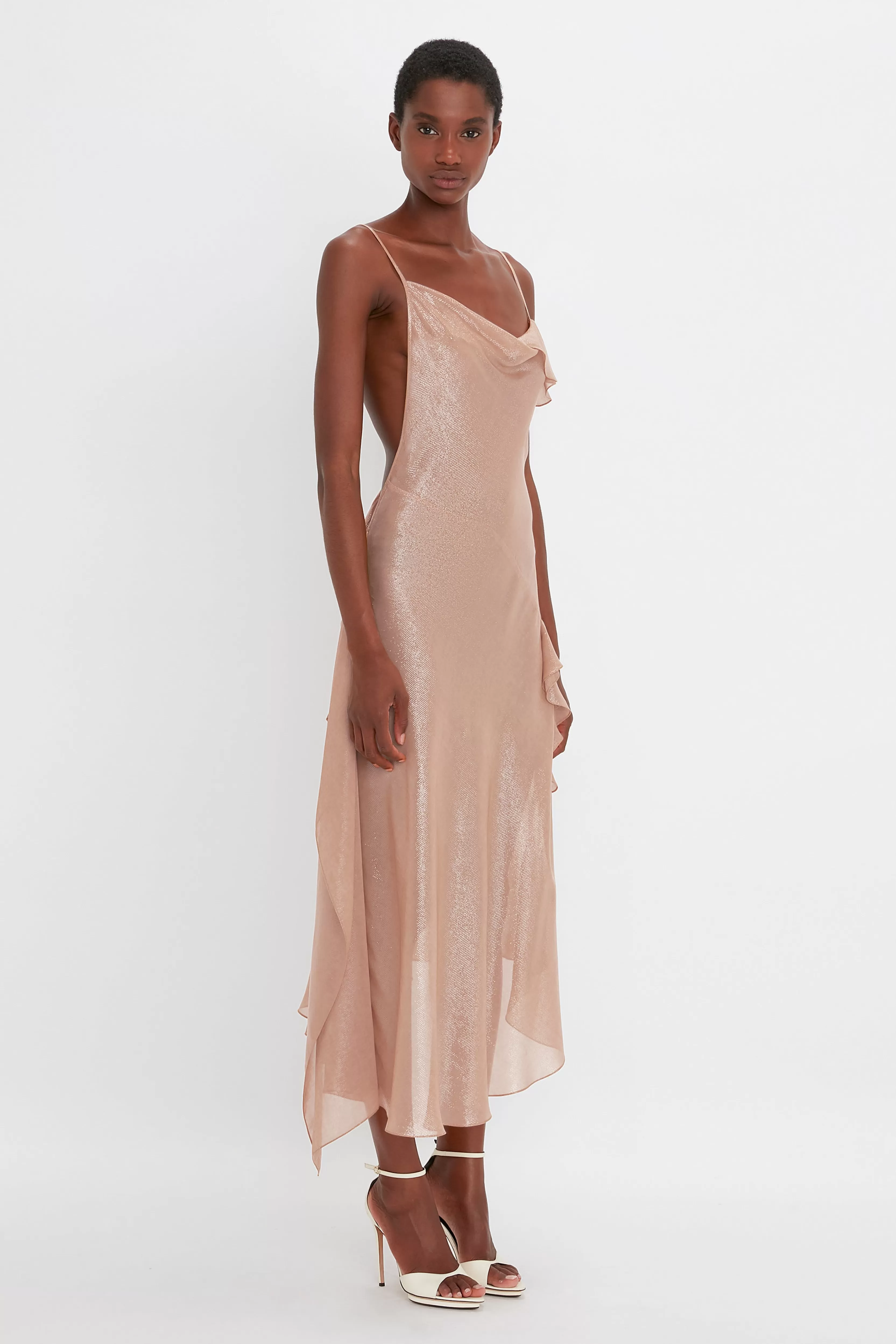 READY TO WEAR | VALENTINE'S DAY Victoria Beckham Occasionwear Edit | Pre Spring Summer 2024 | Dresses | Eveningwear | Bias Cami Slip Dress In Rosewater