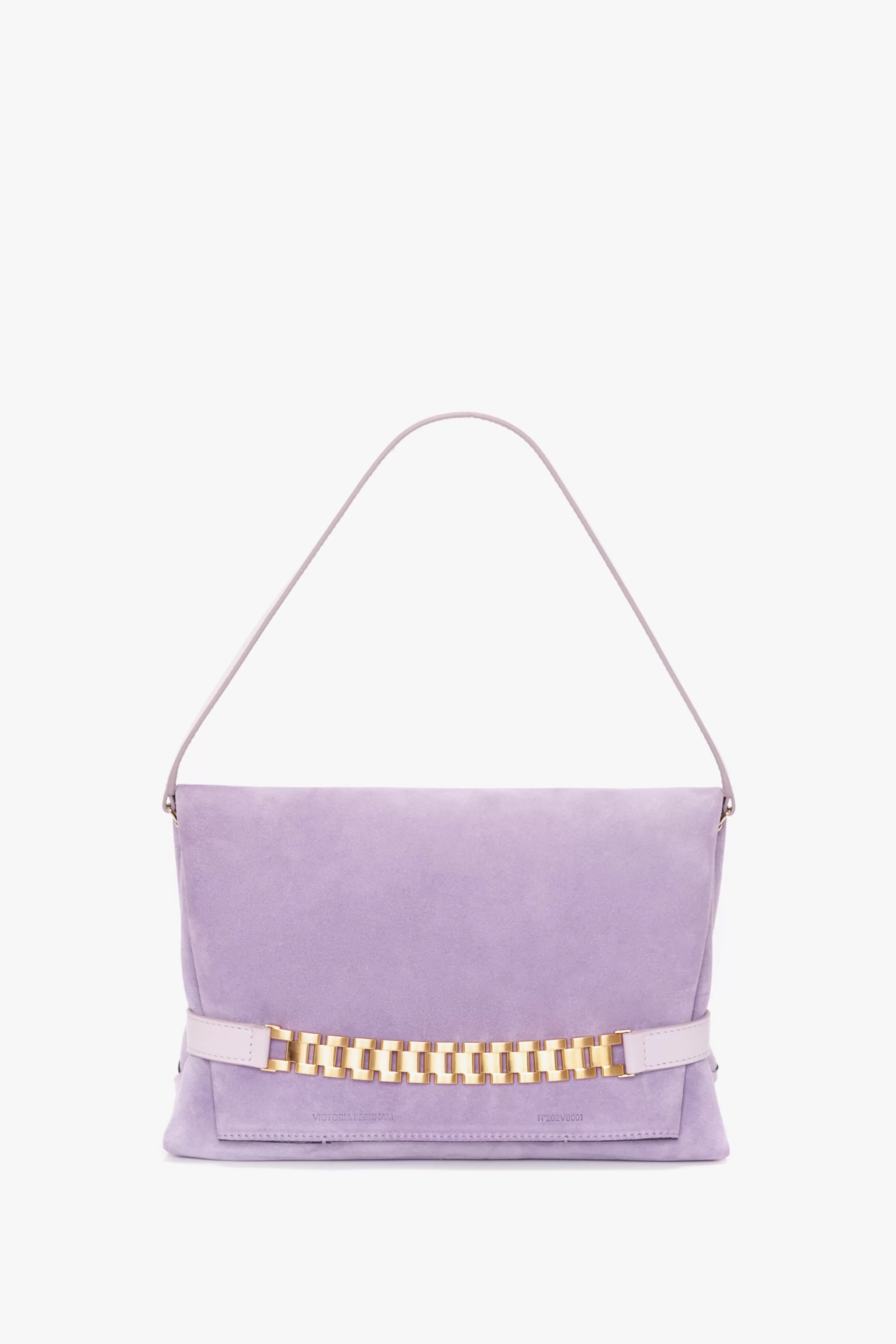 BAGS | ACCESSORIES Victoria Beckham The Chain Pouch | Bags | Chain Pouch with Strap in Lilac Suede Purple