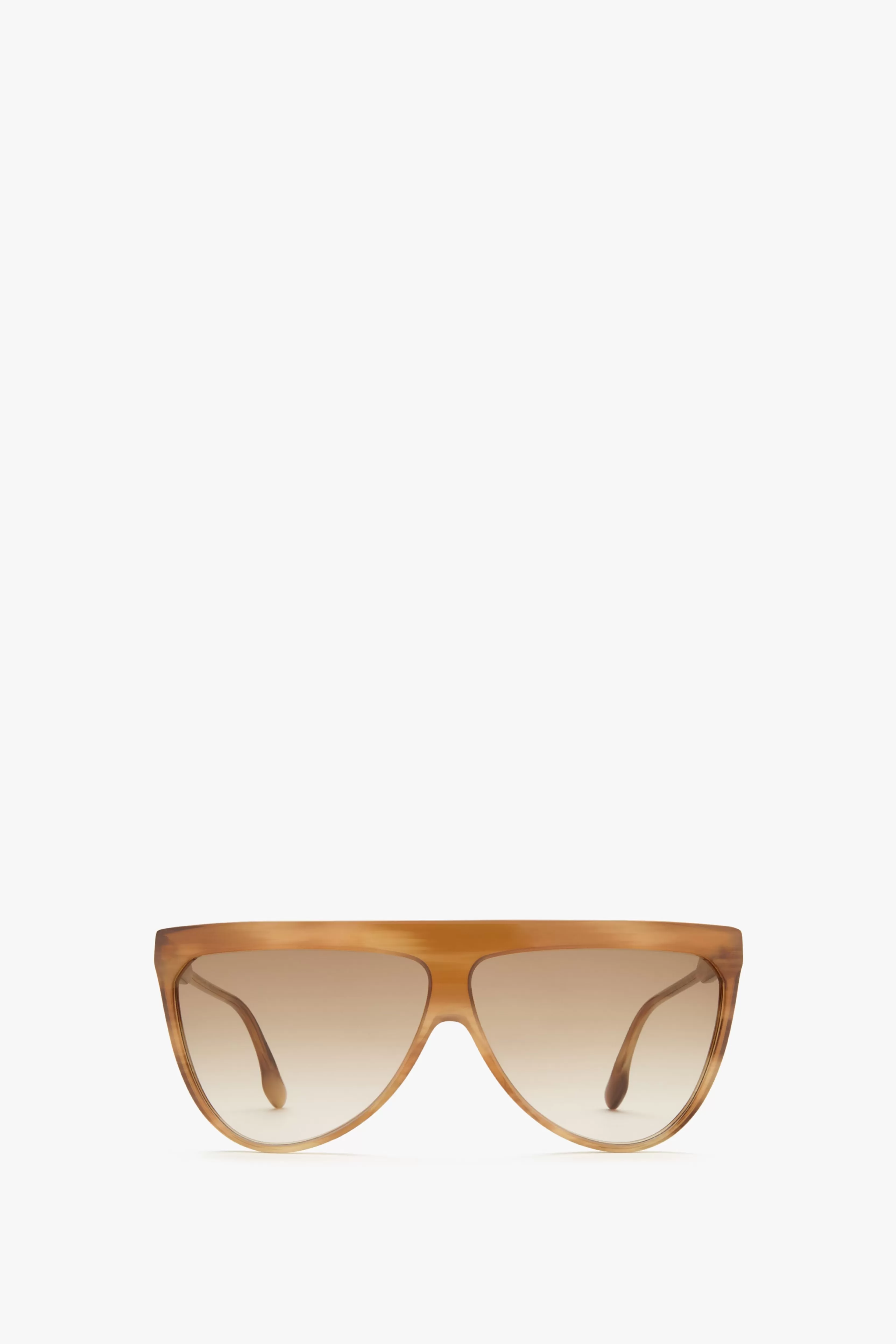 ACCESSORIES Victoria Beckham Eyewear | Classic Flat Top V Sunglasses in Honey Horn