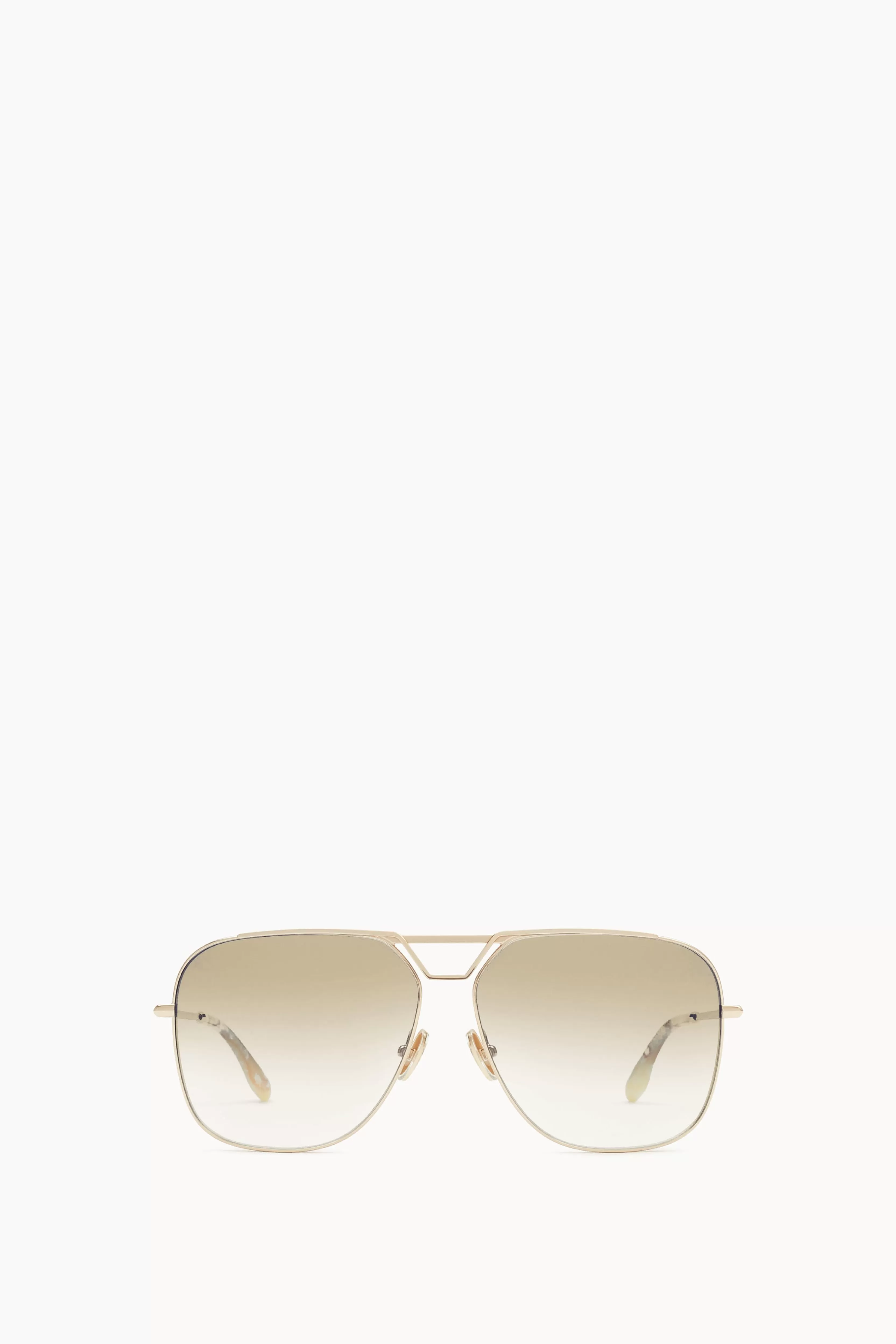 ACCESSORIES Victoria Beckham Eyewear | Classic V Metal Navigator Sunglasses in Gold