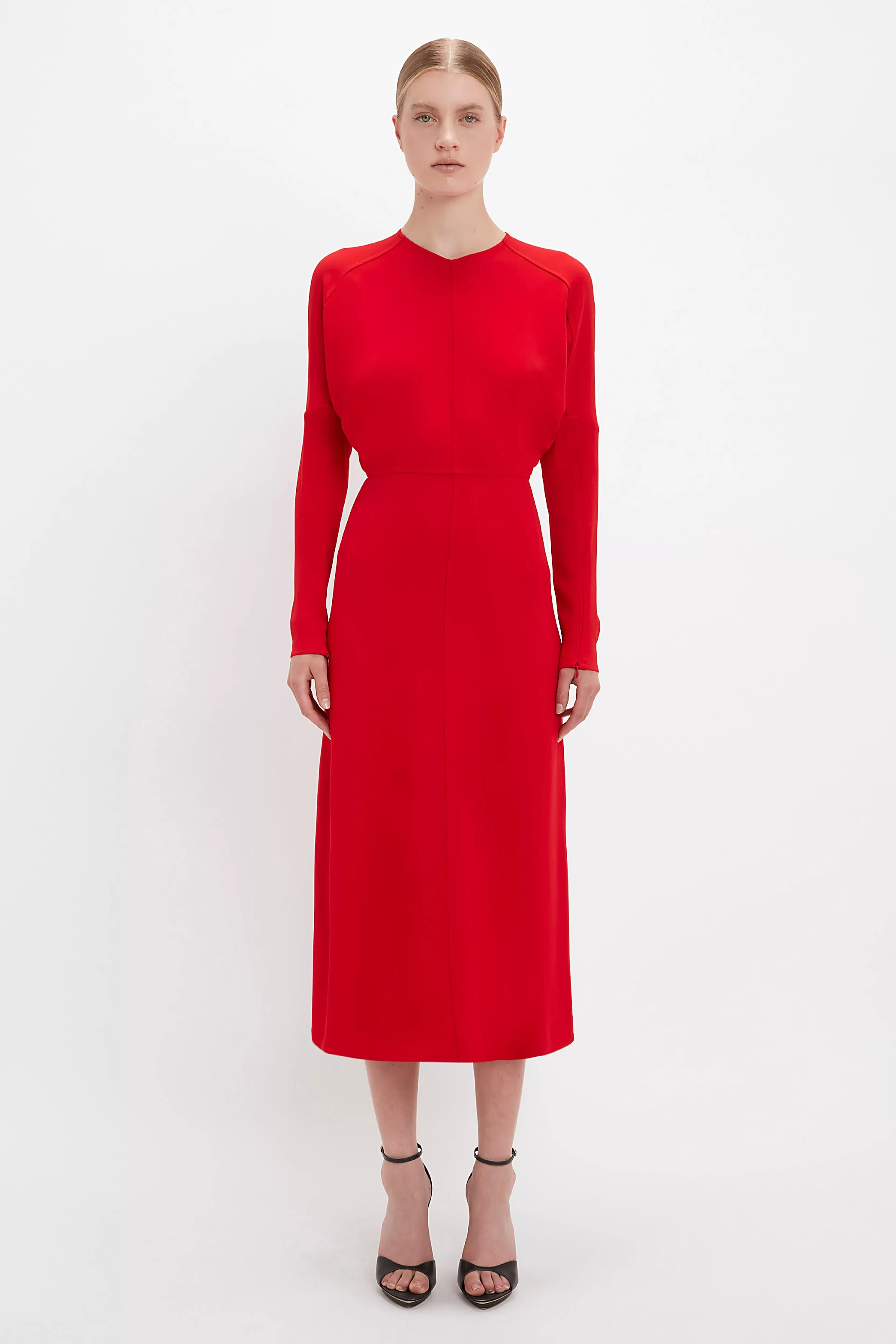 READY TO WEAR | VALENTINE'S DAY Victoria Beckham The Iconics Capsule | Dresses | Eveningwear | Dolman Midi Dress In Red