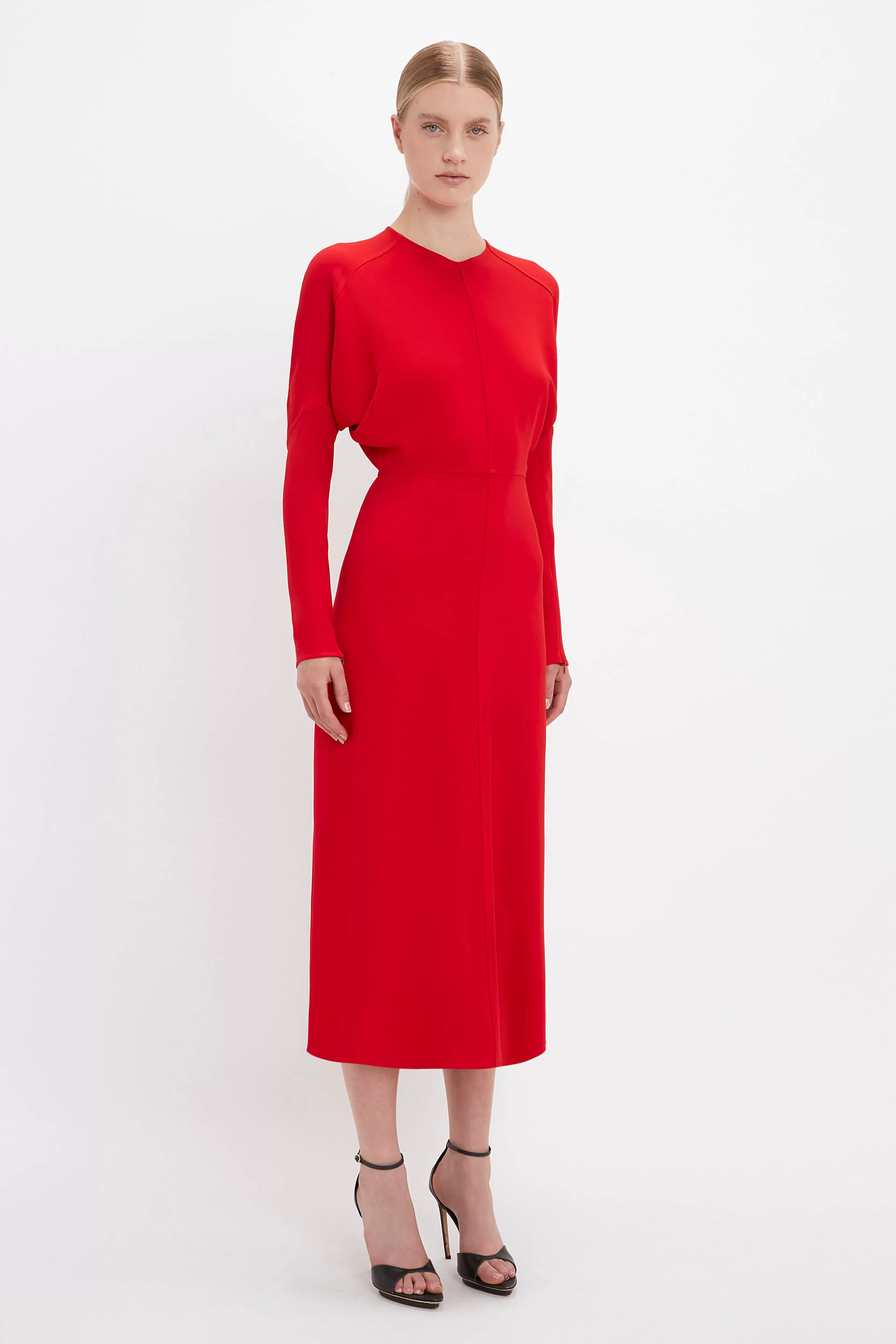 READY TO WEAR | VALENTINE'S DAY Victoria Beckham The Iconics Capsule | Dresses | Eveningwear | Dolman Midi Dress In Red