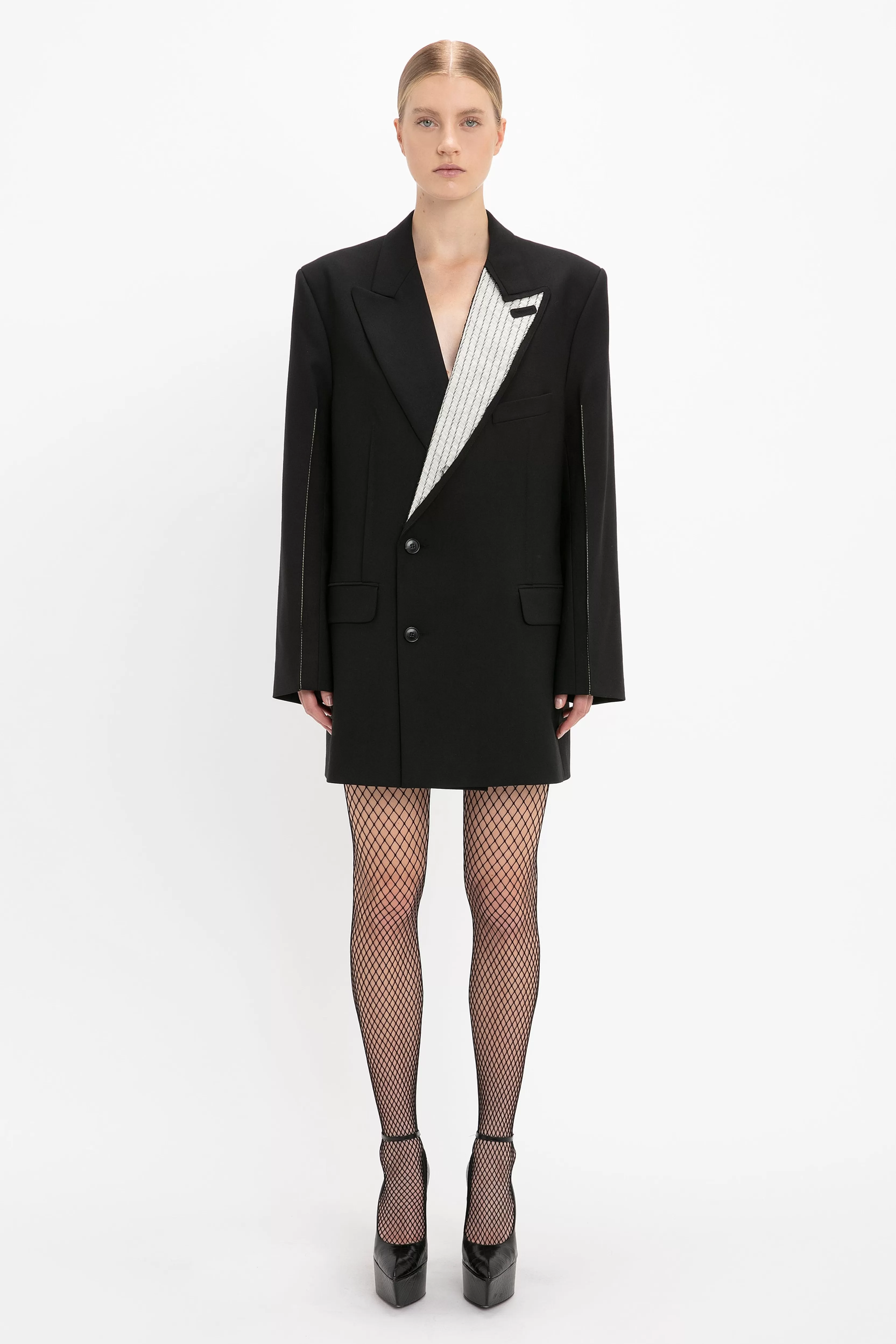 READY TO WEAR Victoria Beckham The Victoria Edit | Sale | Double Breasted Tailored Dress In Black