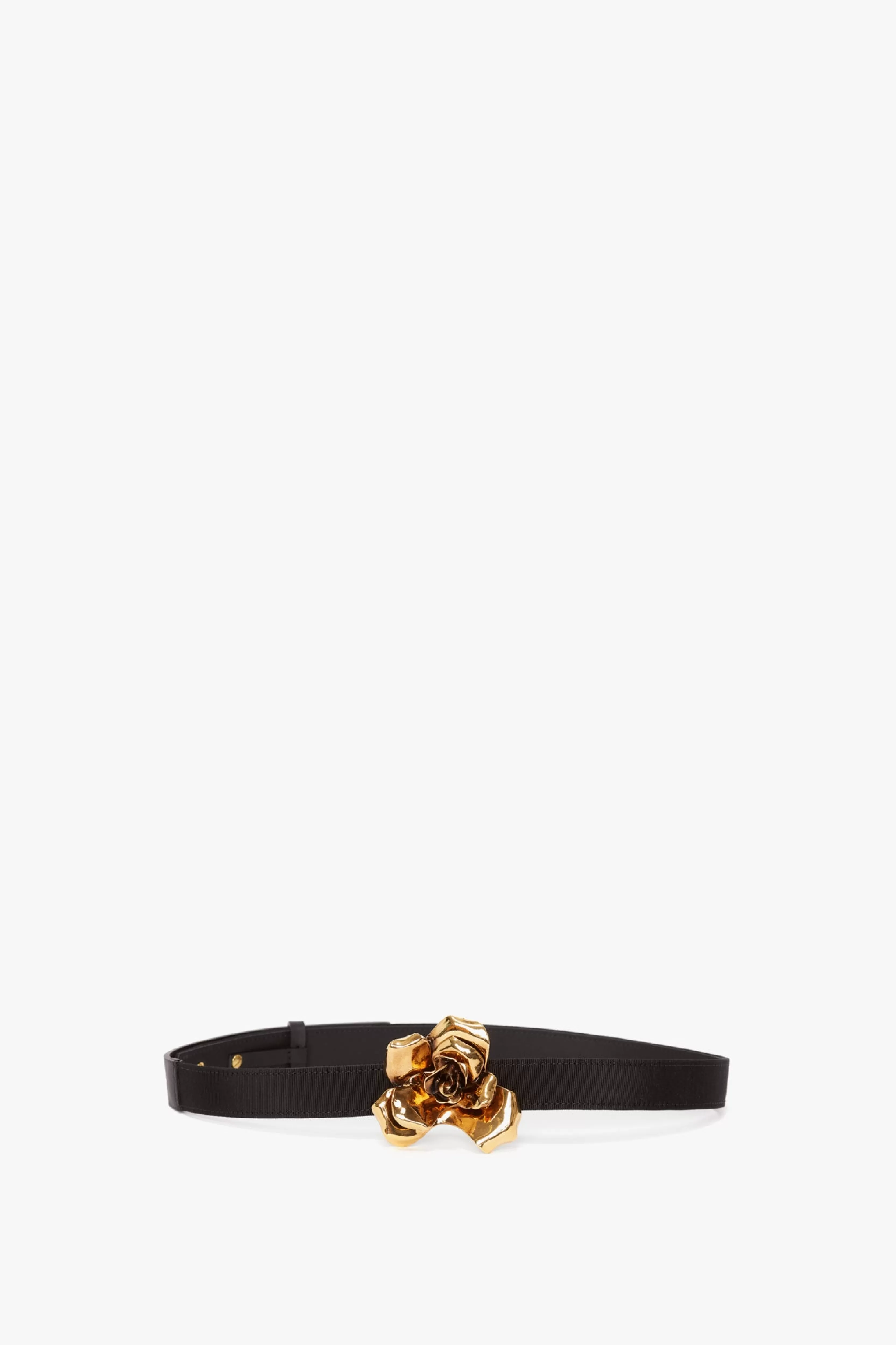 ACCESSORIES | READY TO WEAR Victoria Beckham Gifts | Belts | Exclusive To VB | Exclusive Flower Belt In Black And Gold