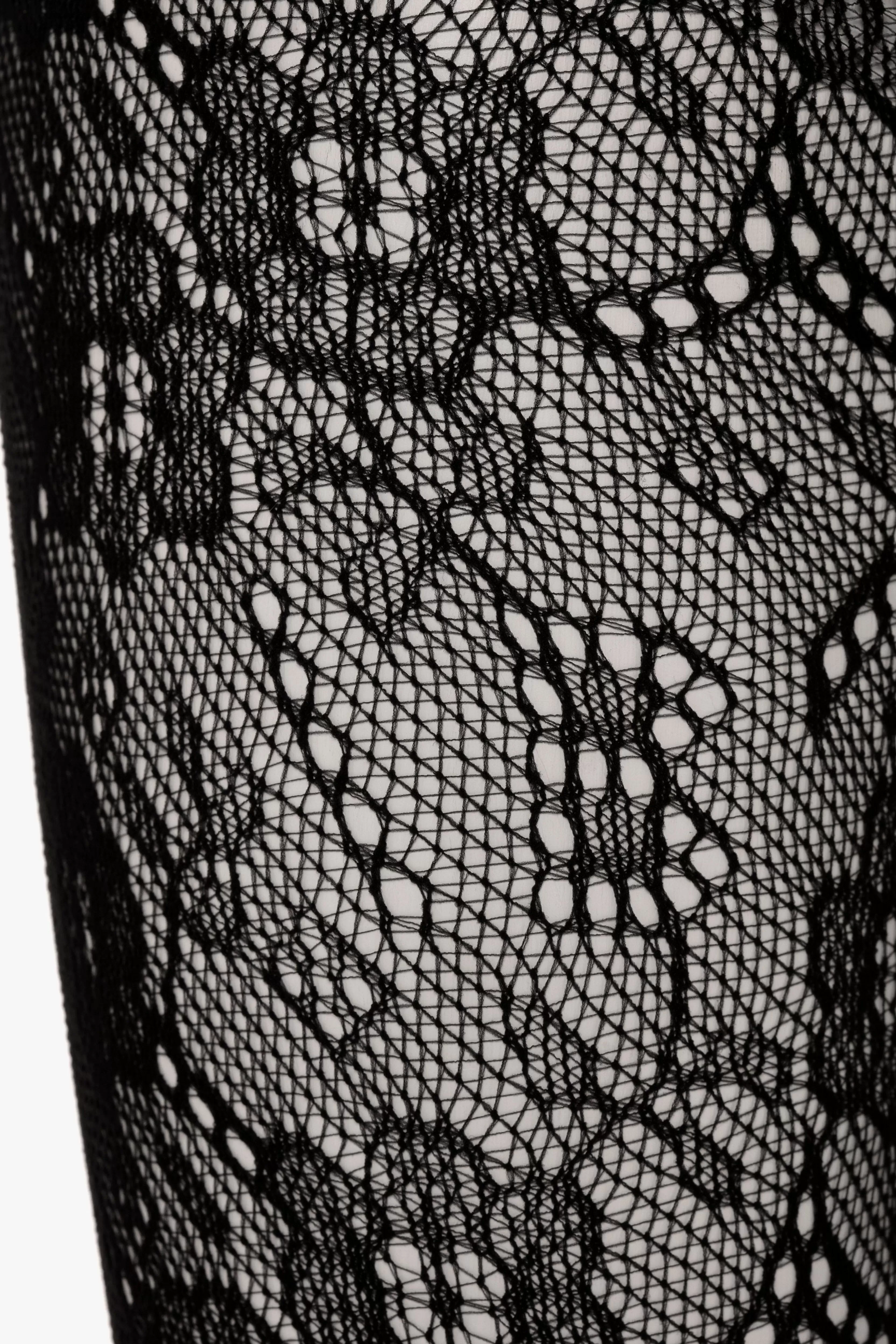 ACCESSORIES | READY TO WEAR | VALENTINE'S DAY Victoria Beckham Gifts | Hosiery | Exclusive To VB | Pre Spring Summer 2024 | Eveningwear | Exclusive VB Monogram Lace Tights In Black