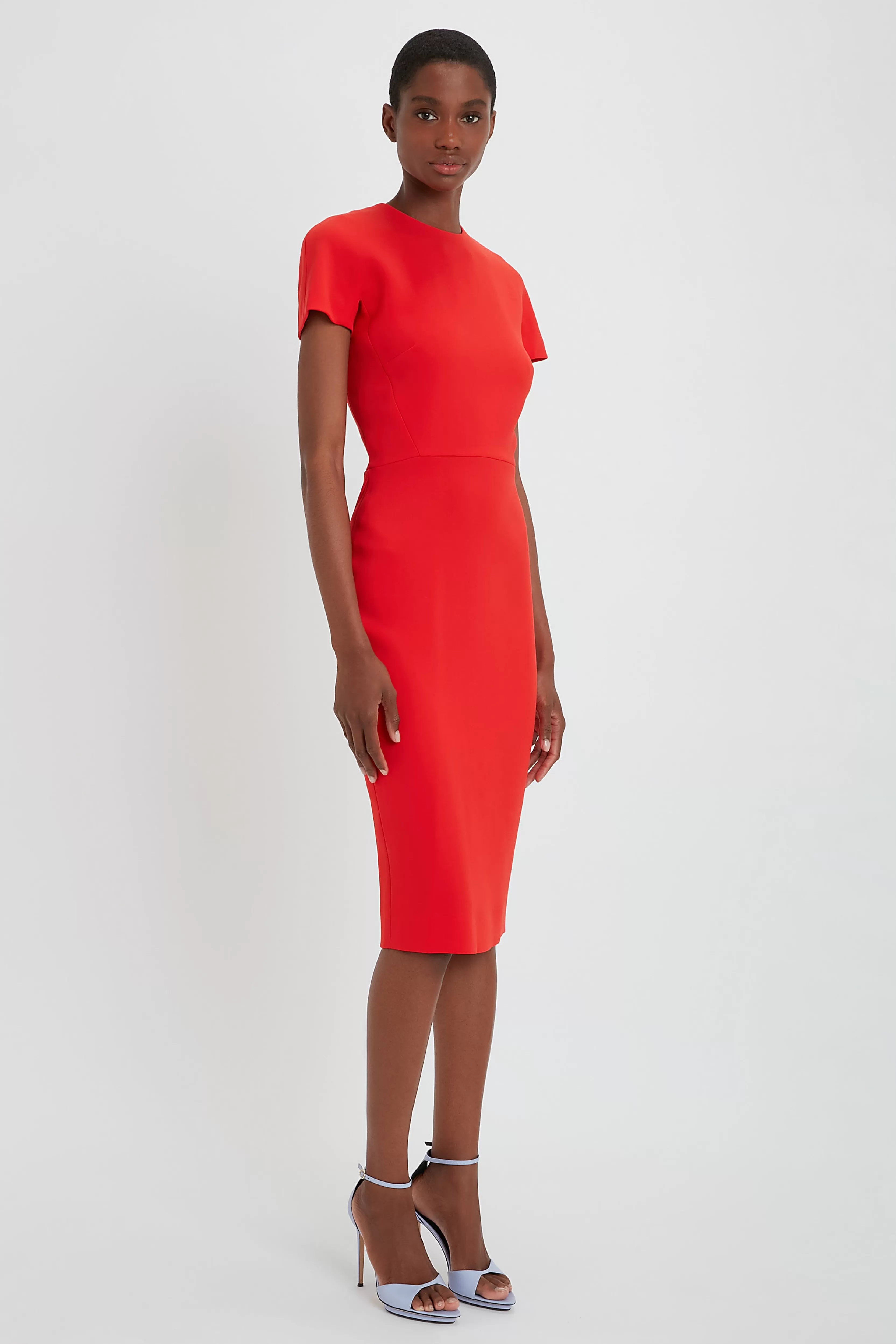 READY TO WEAR Victoria Beckham The Iconics Capsule | Dresses | Fitted T-shirt Dress In Bright Red