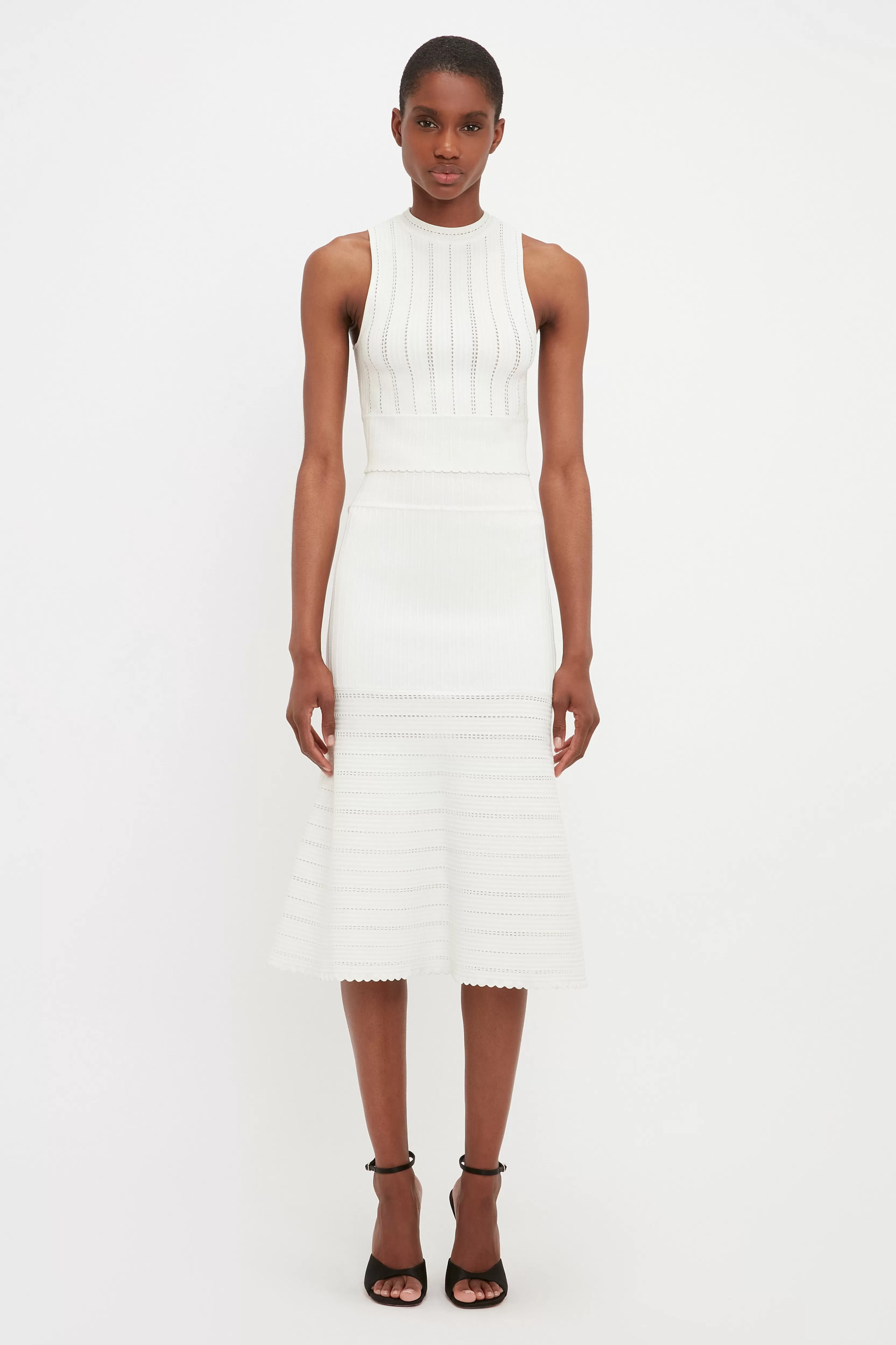 READY TO WEAR Victoria Beckham Sale | Flared Midi Skirt In White