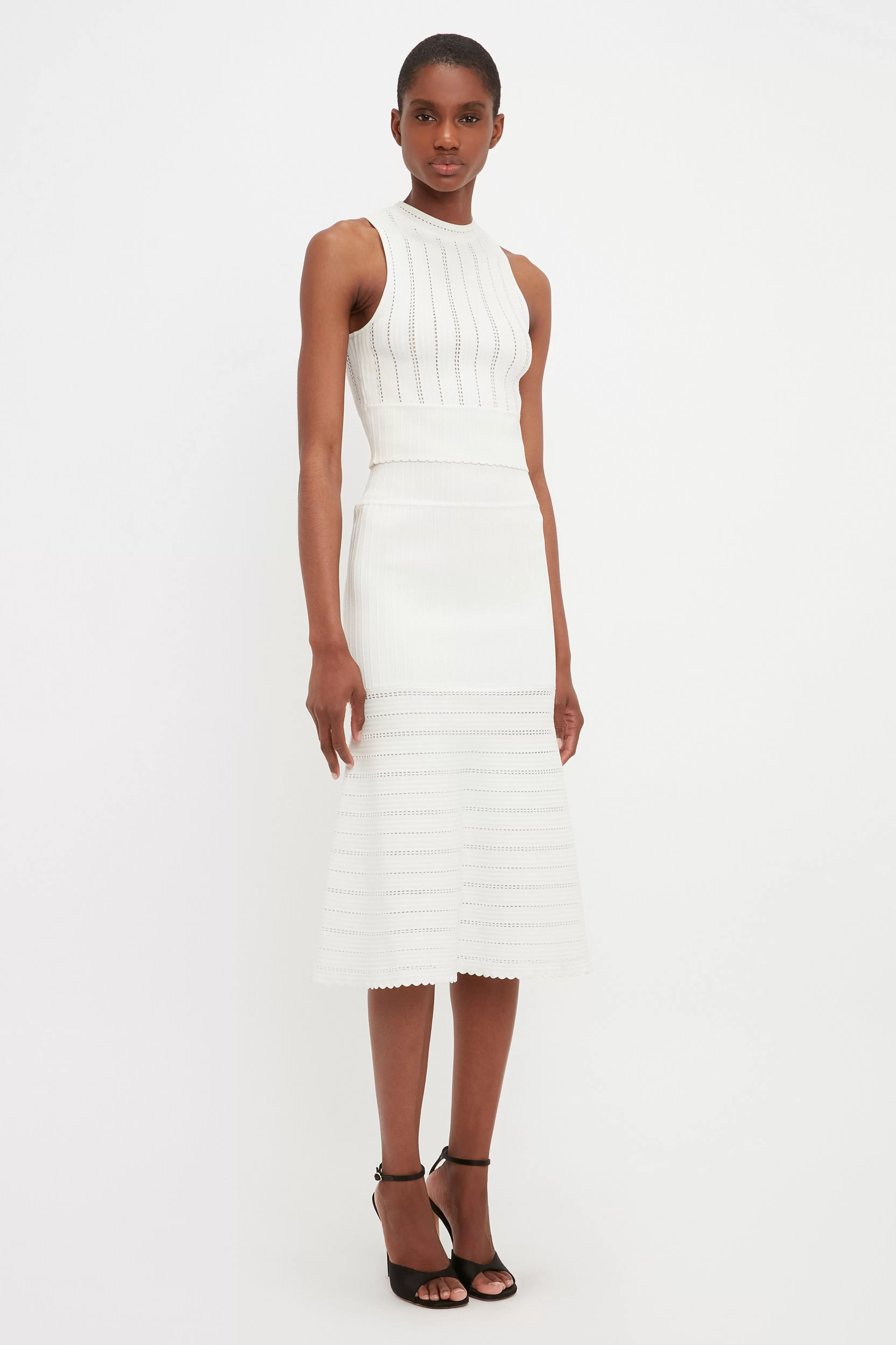 READY TO WEAR Victoria Beckham Sale | Flared Midi Skirt In White