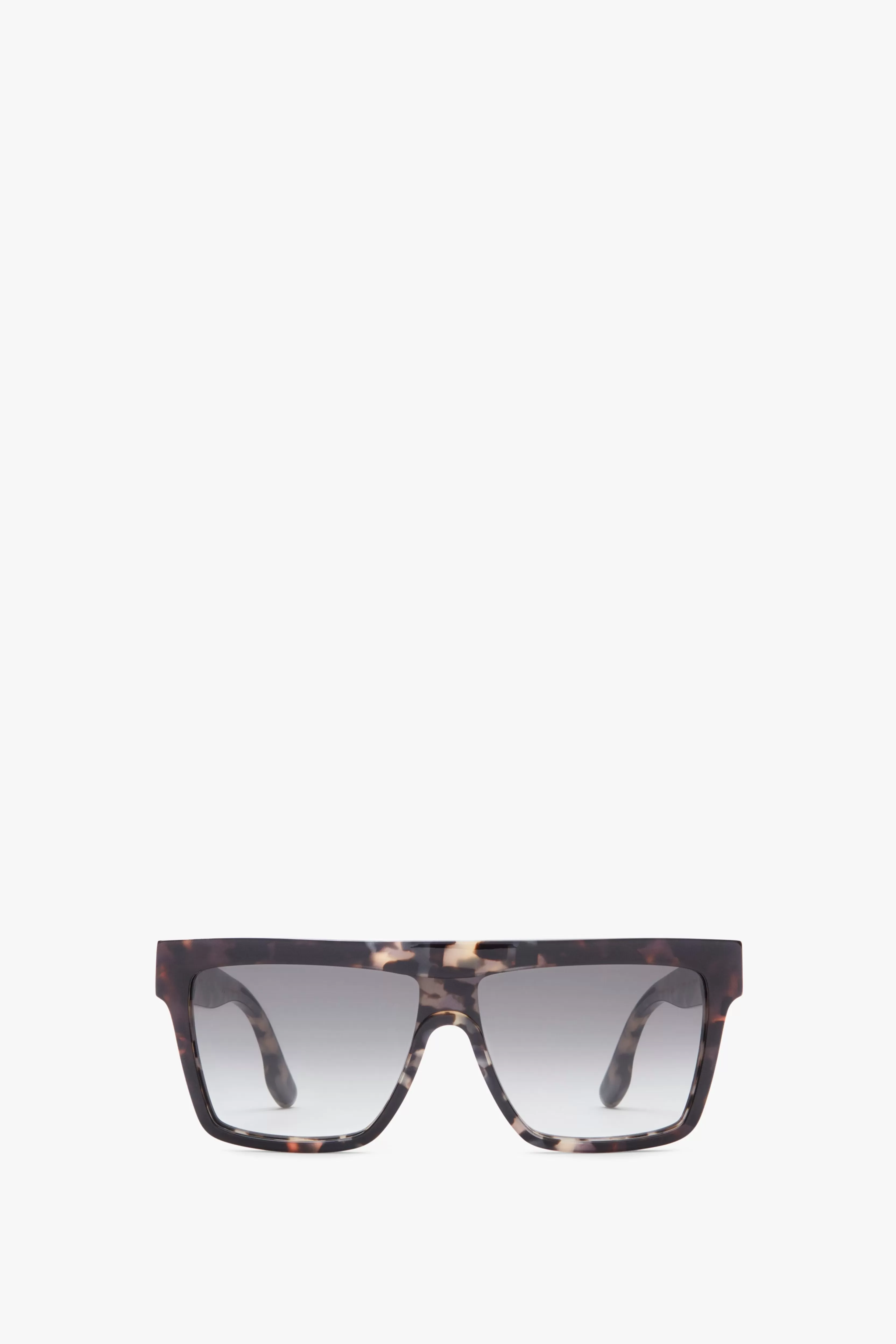 ACCESSORIES Victoria Beckham Eyewear | Flat Top Visor in Grey Tortoise