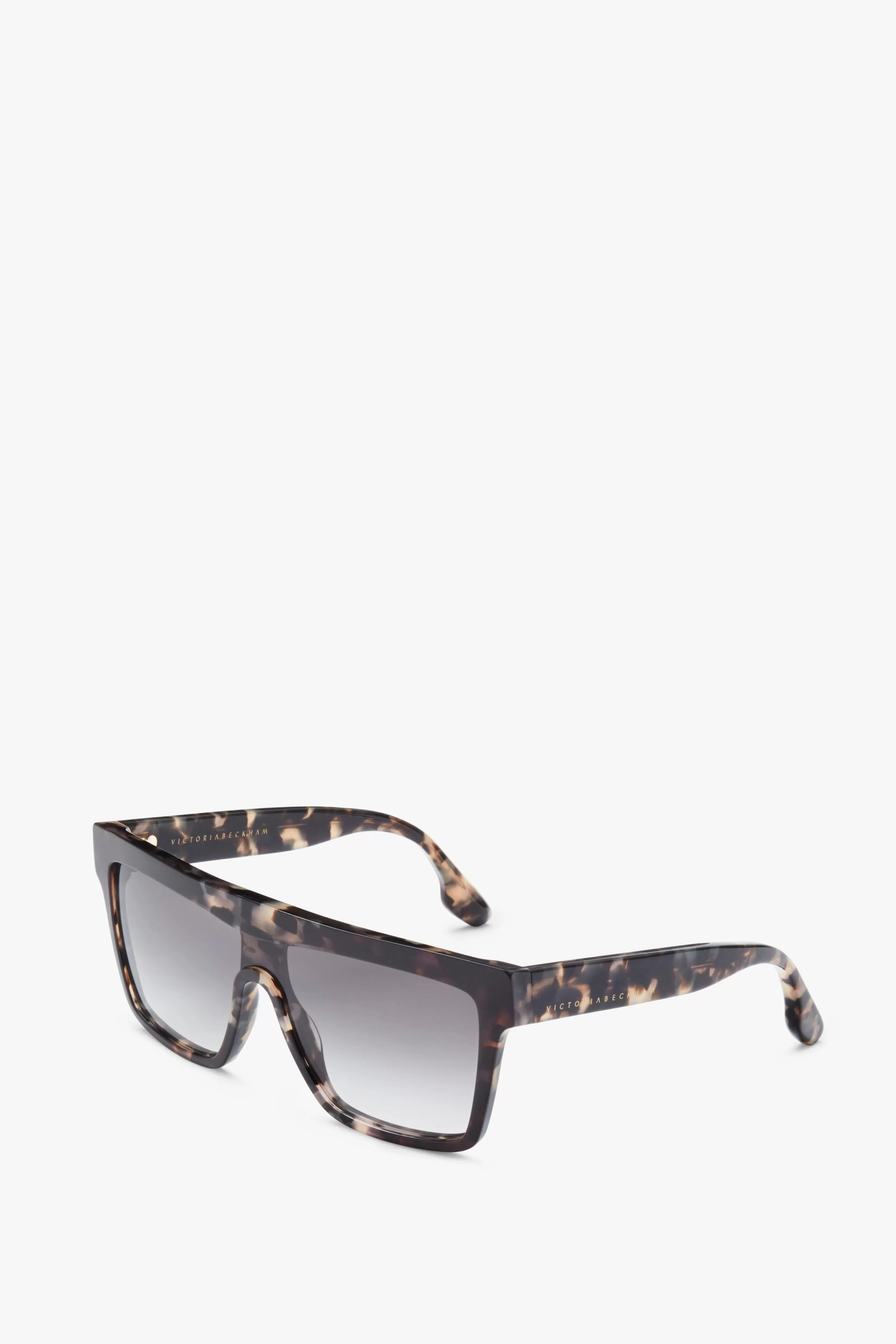 ACCESSORIES Victoria Beckham Eyewear | Flat Top Visor in Grey Tortoise