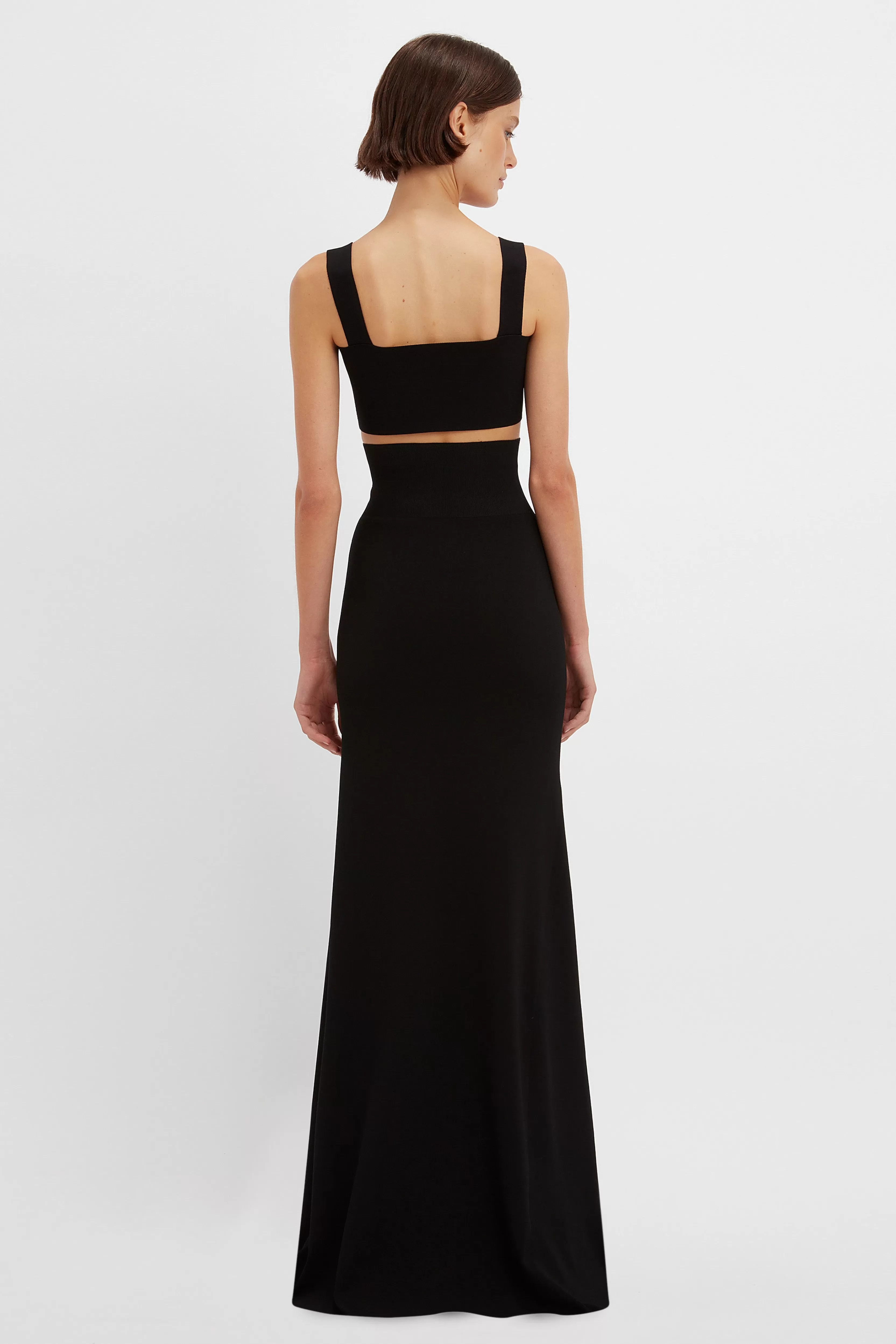 READY TO WEAR Victoria Beckham Gowns | Floor-Length Knitted Skirt In Black