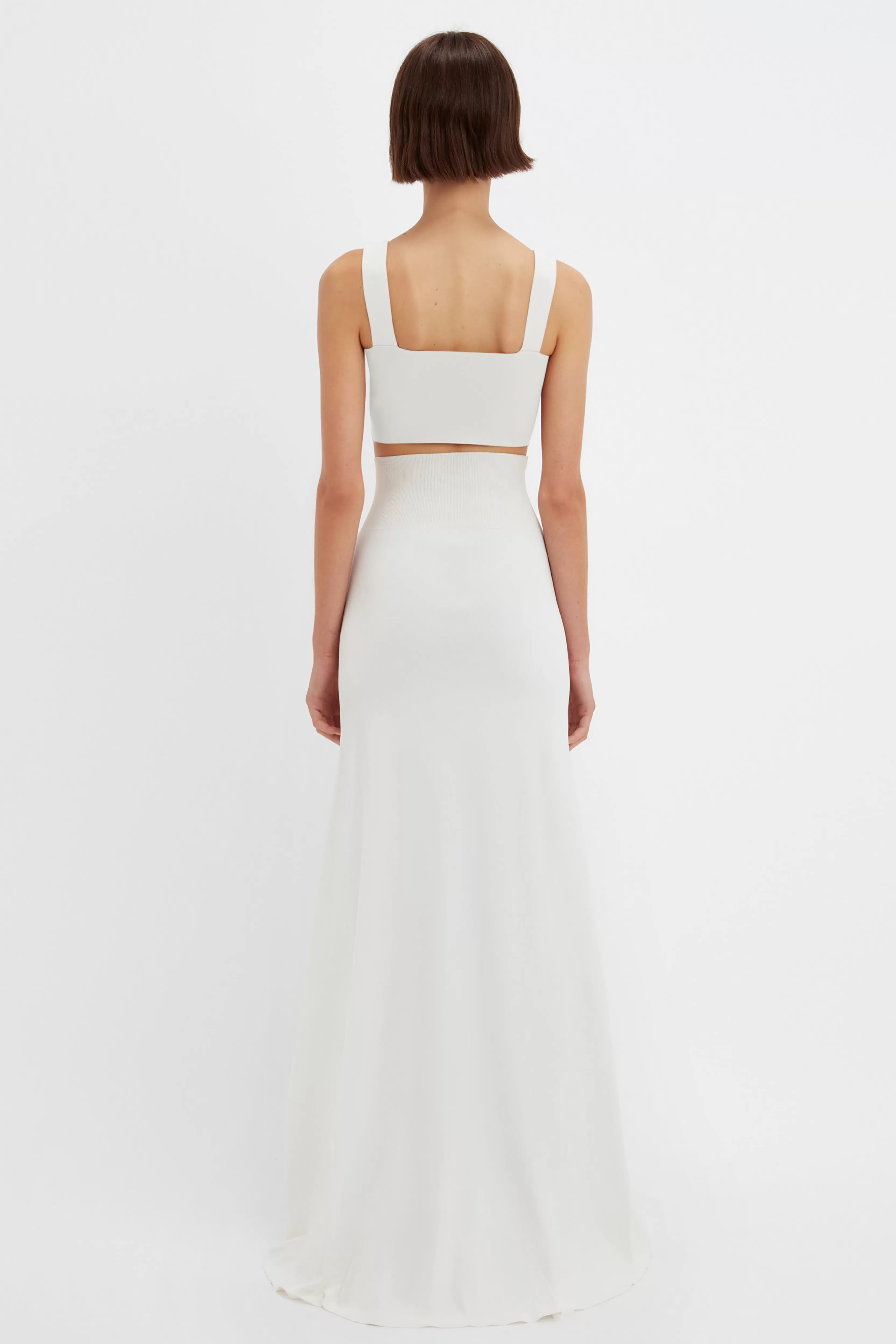 READY TO WEAR Victoria Beckham Skirts | Gowns | Floor-Length Knitted Skirt In White