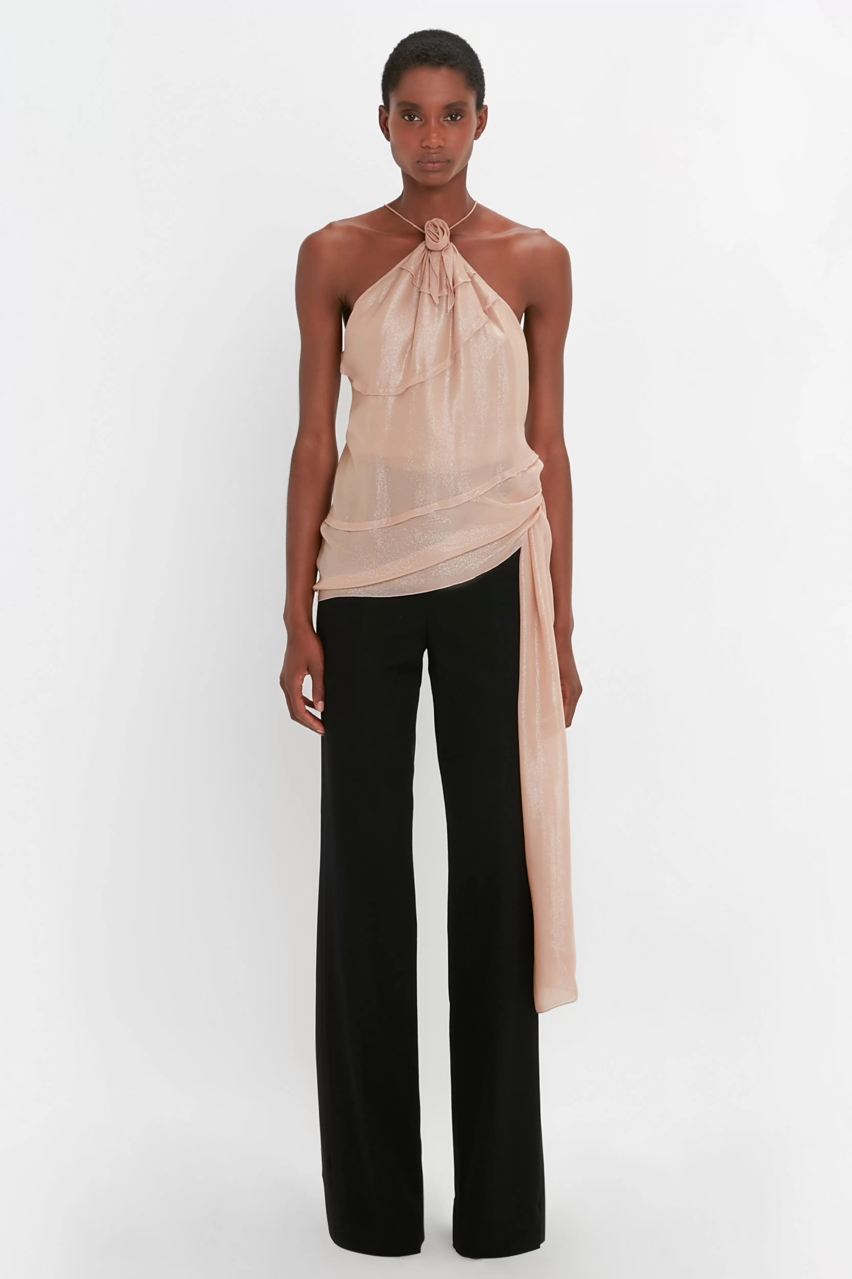 READY TO WEAR | VALENTINE'S DAY Victoria Beckham Occasionwear Edit | Shirts & Tops | Eveningwear | Pre Spring Summer 2024 | Flower Detail Cami Top In Rosewater