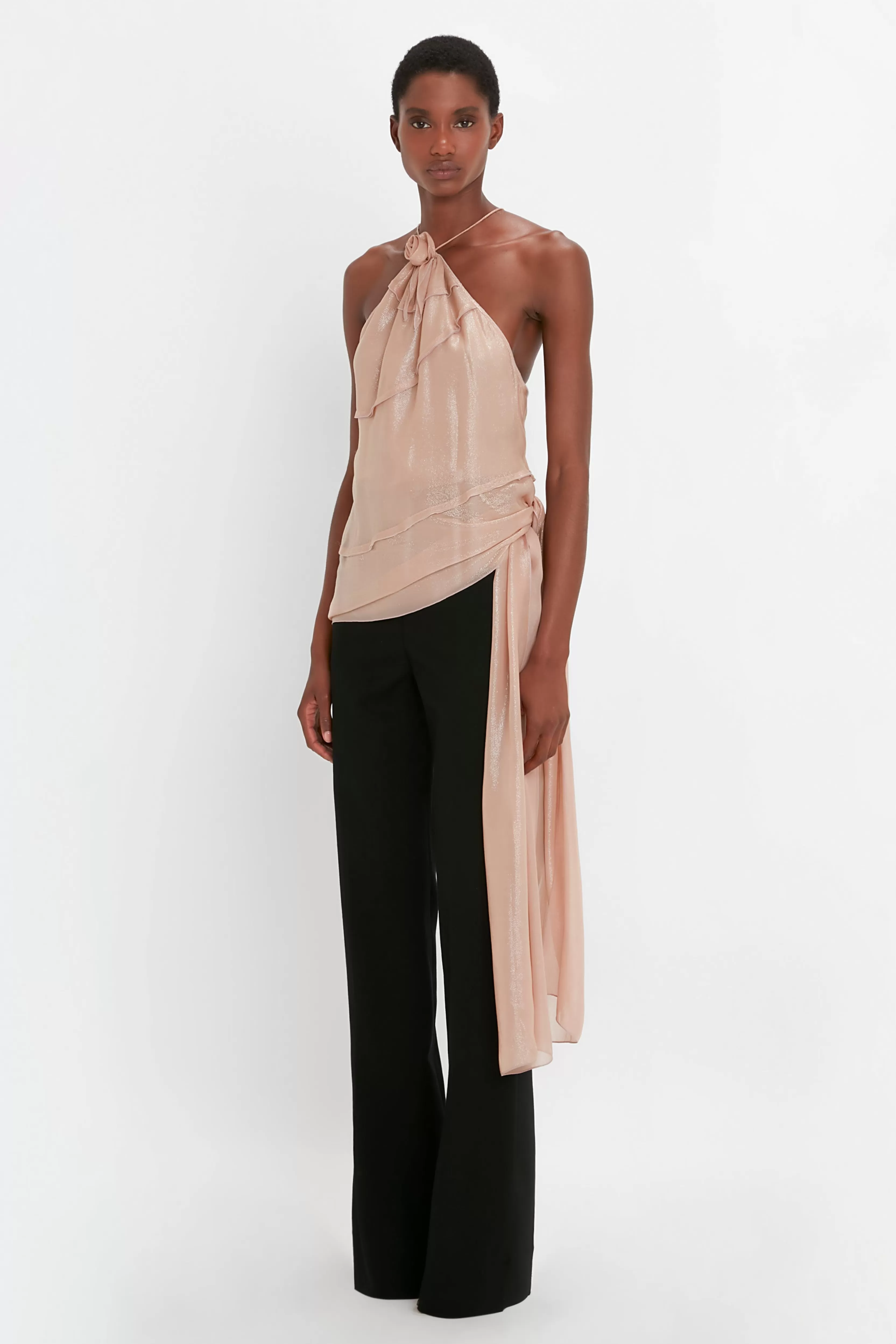 READY TO WEAR | VALENTINE'S DAY Victoria Beckham Occasionwear Edit | Shirts & Tops | Eveningwear | Pre Spring Summer 2024 | Flower Detail Cami Top In Rosewater