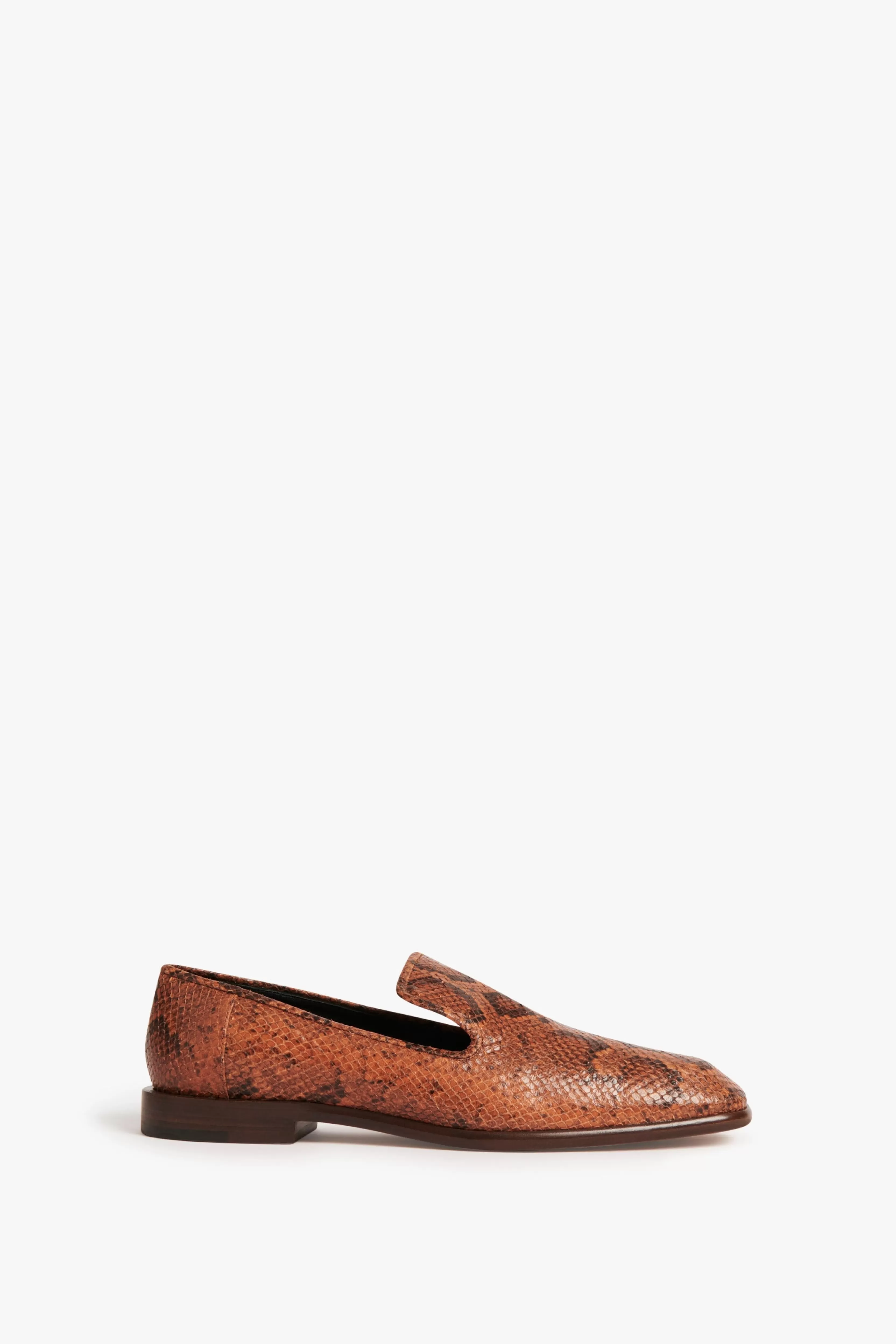 READY TO WEAR Victoria Beckham Sale | Hanna Loafer in Copper Snake Print Orange