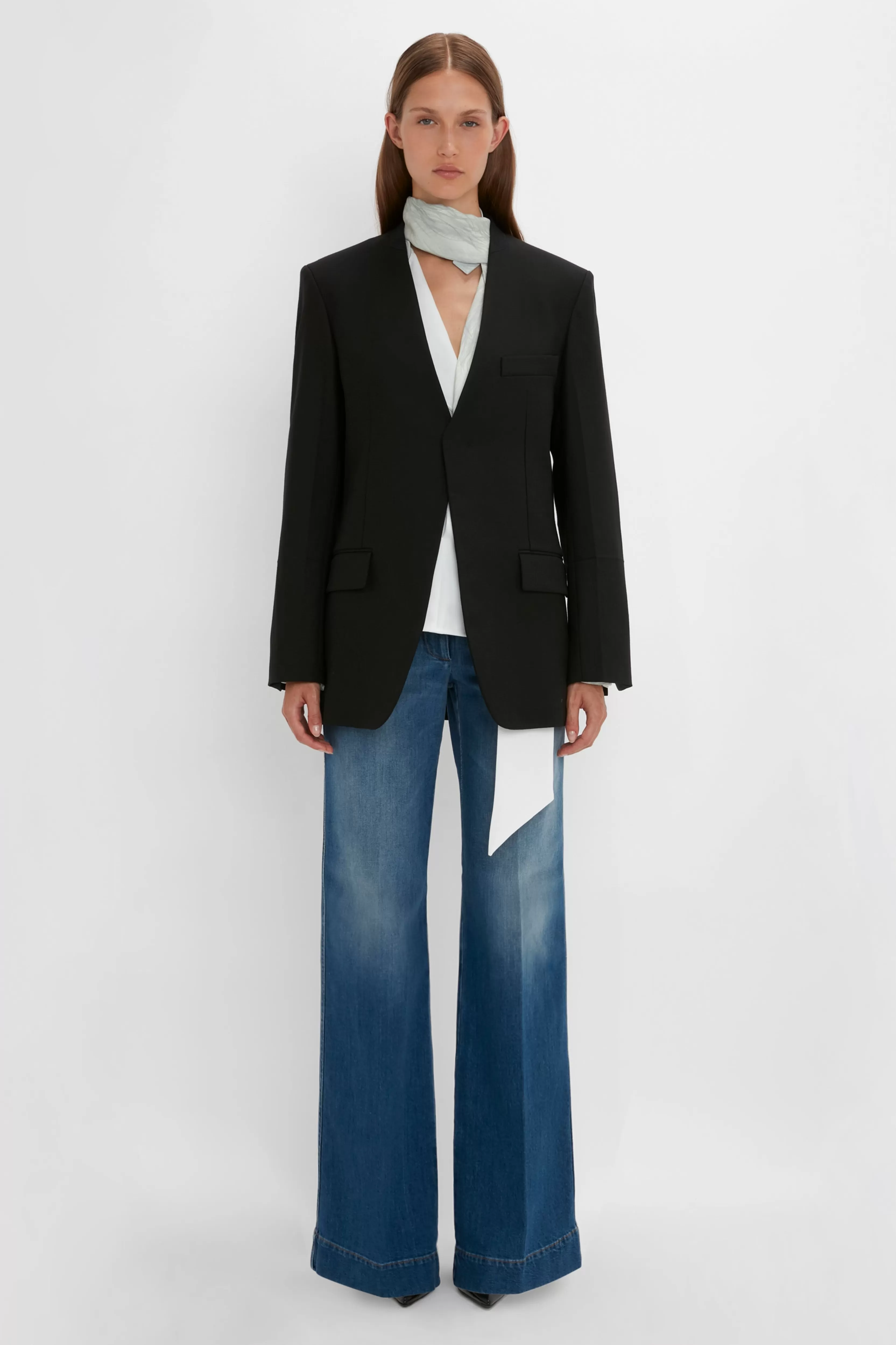 READY TO WEAR Victoria Beckham Sale | Hidden Lapel Single Breasted Jacket In Black