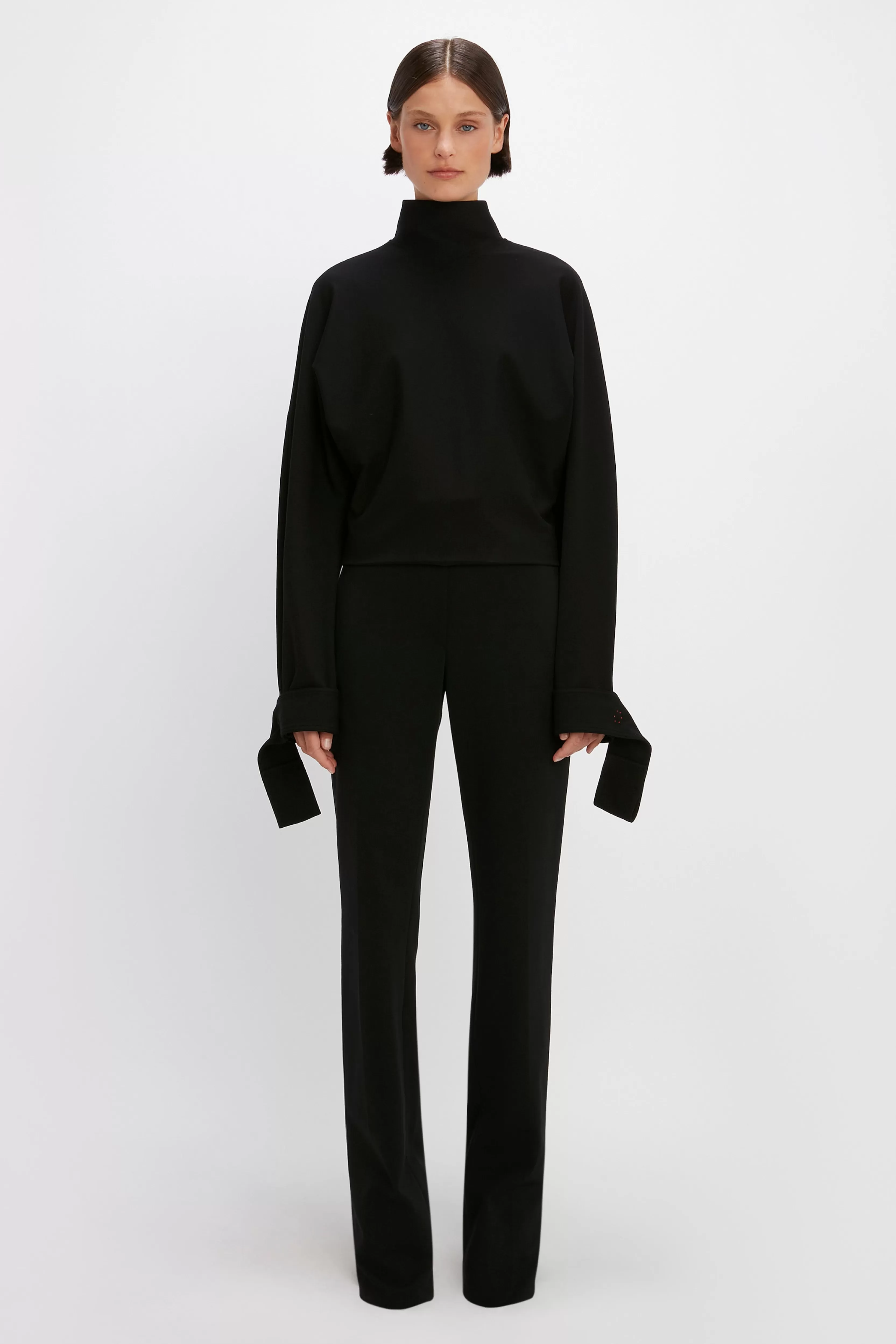 READY TO WEAR Victoria Beckham Trousers | High Waisted Ponti Trouser in Black