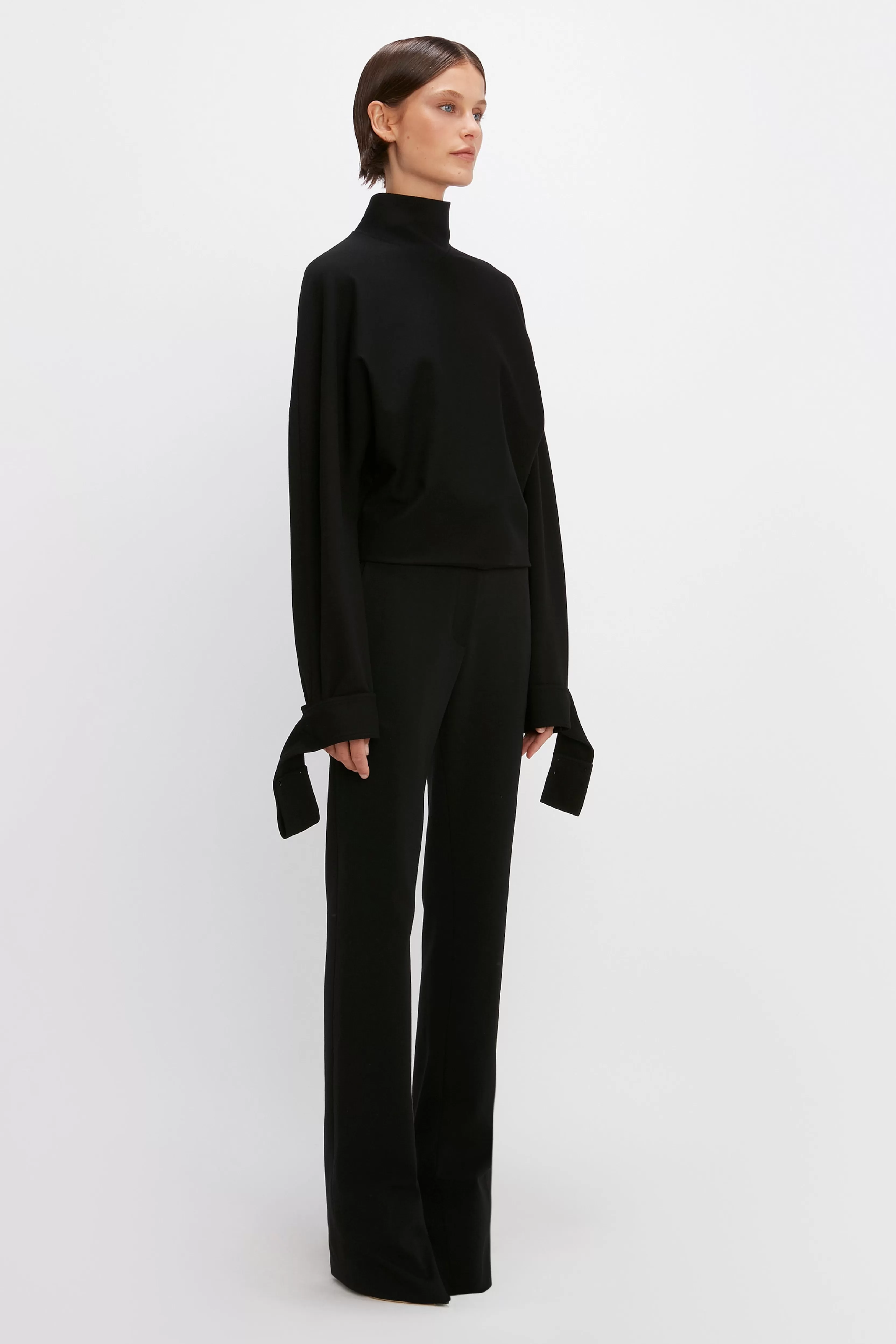 READY TO WEAR Victoria Beckham Trousers | High Waisted Ponti Trouser in Black