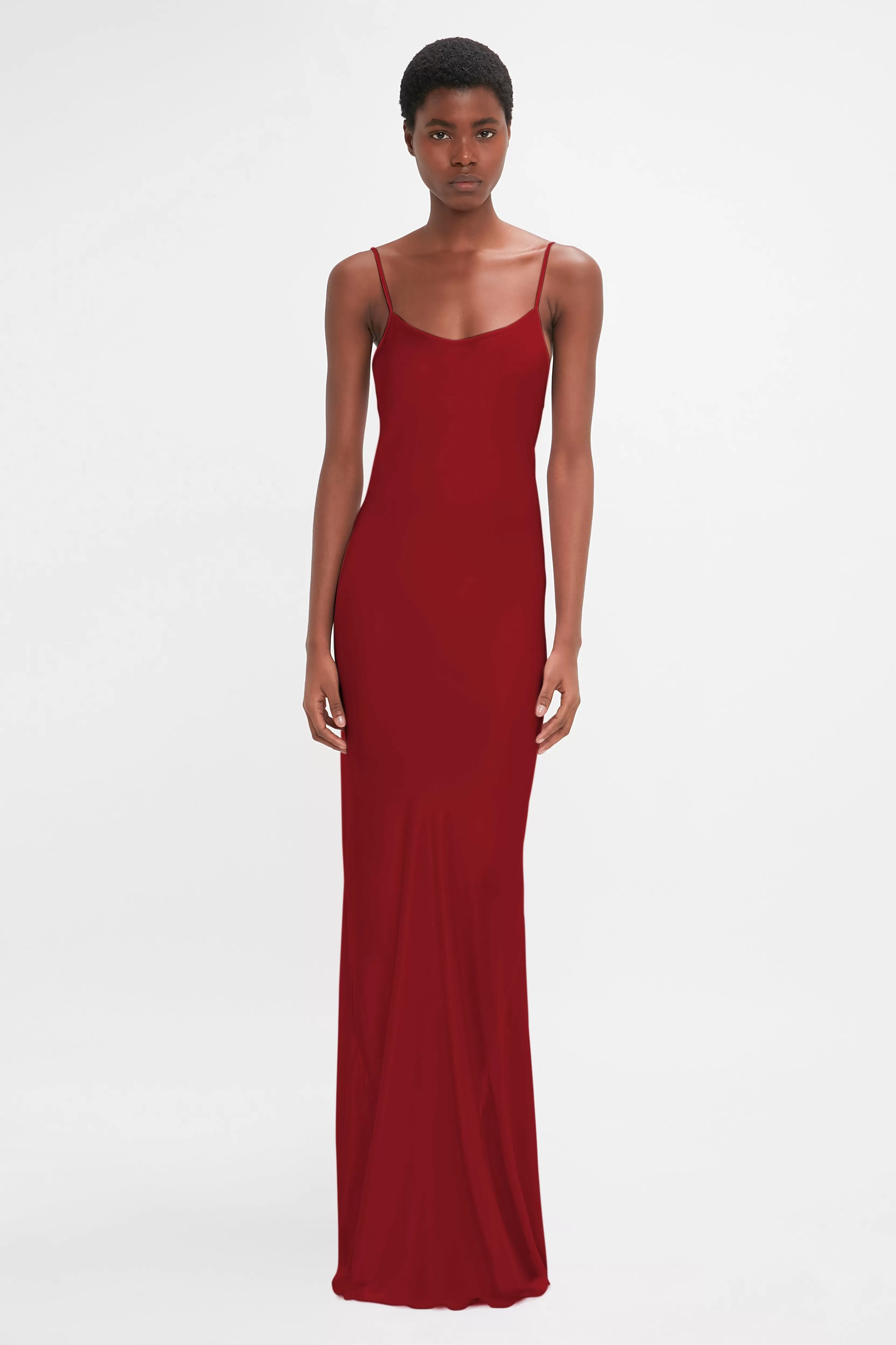 READY TO WEAR | VALENTINE'S DAY Victoria Beckham Gowns | Dresses | Eveningwear | Low Back Cami Floor-Length Dress In Poppy Red