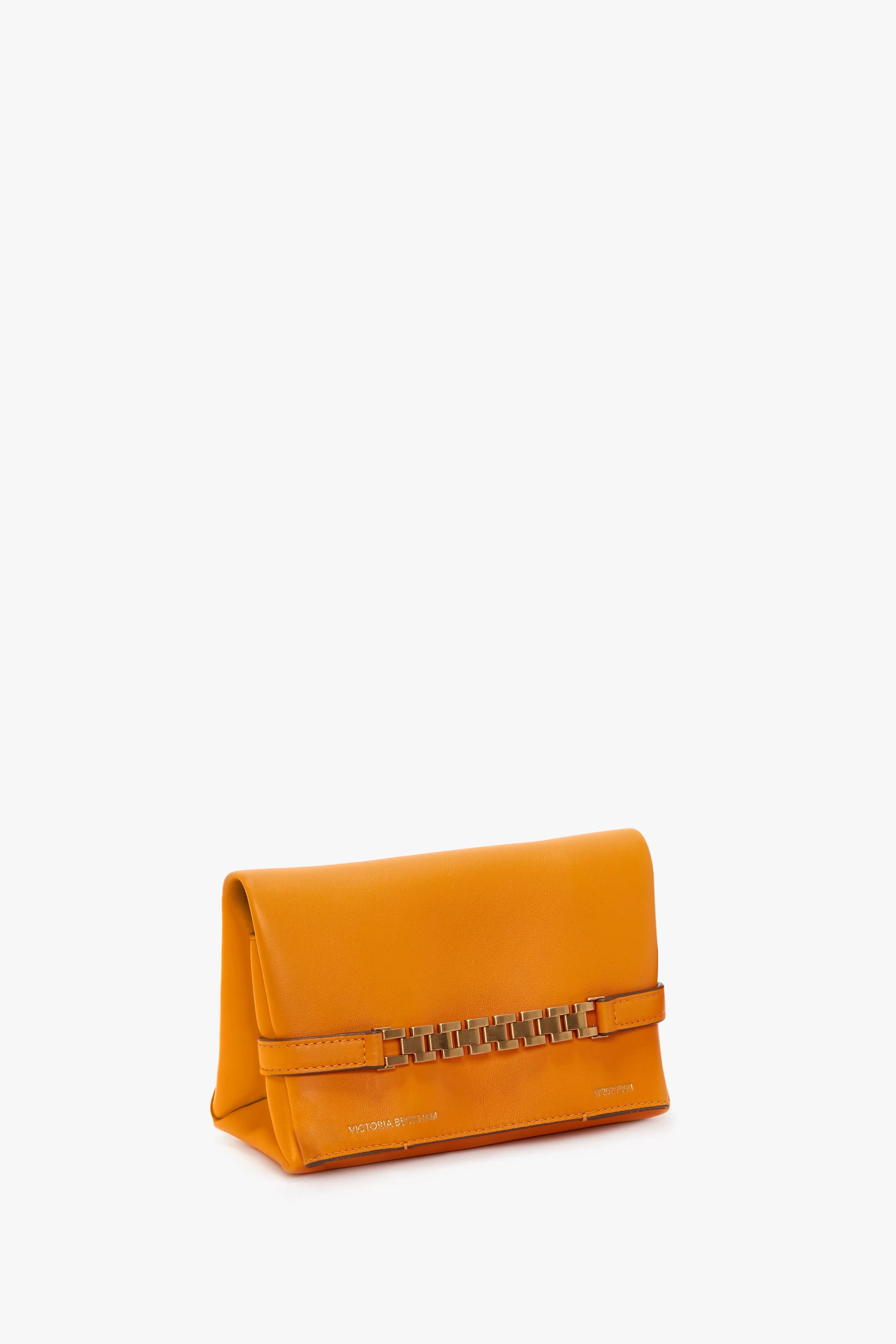 BAGS | ACCESSORIES Victoria Beckham The Chain Pouch | Shoulder Bags | Bags | Mini Chain Pouch With Long Strap In Mandarin Leather Orange