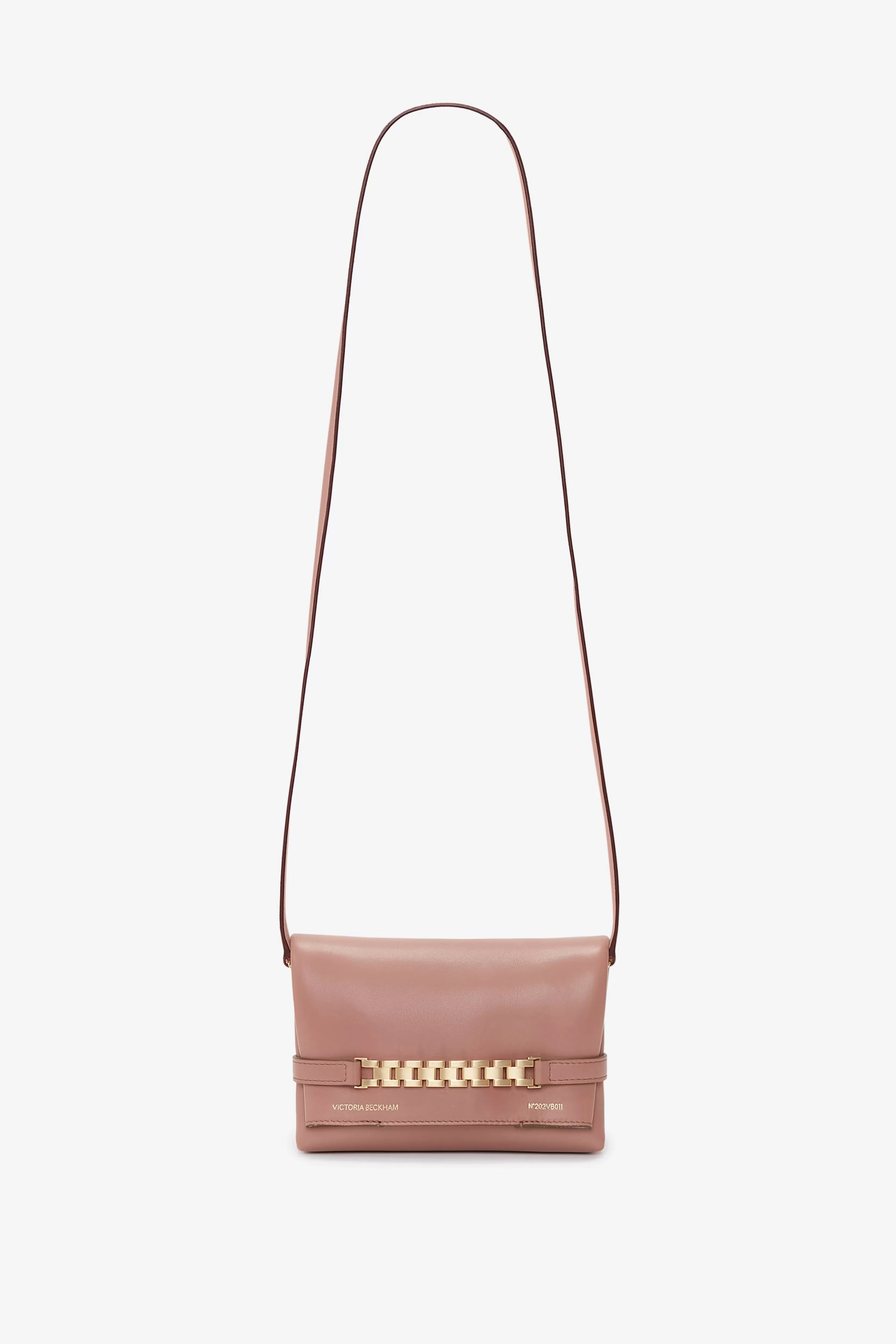 BAGS | READY TO WEAR | ACCESSORIES Victoria Beckham The Chain Pouch | Shoulder Bags | The Victoria Edit | Bags | Mini Chain Pouch With Long Strap In Truffle Leather Brown