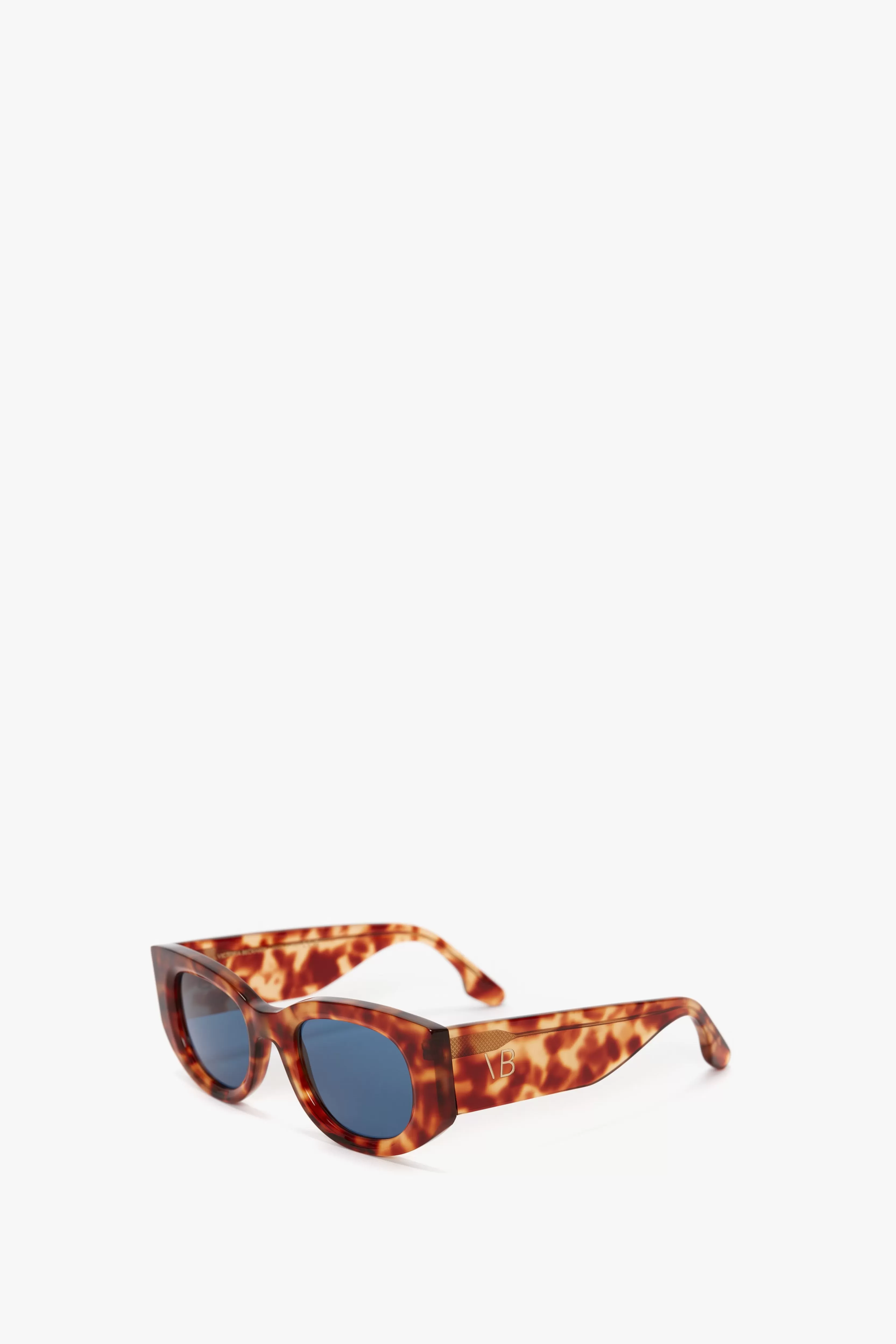 ACCESSORIES Victoria Beckham Eyewear | Monogram Detail Sunglasses In Blonde Havana Brown