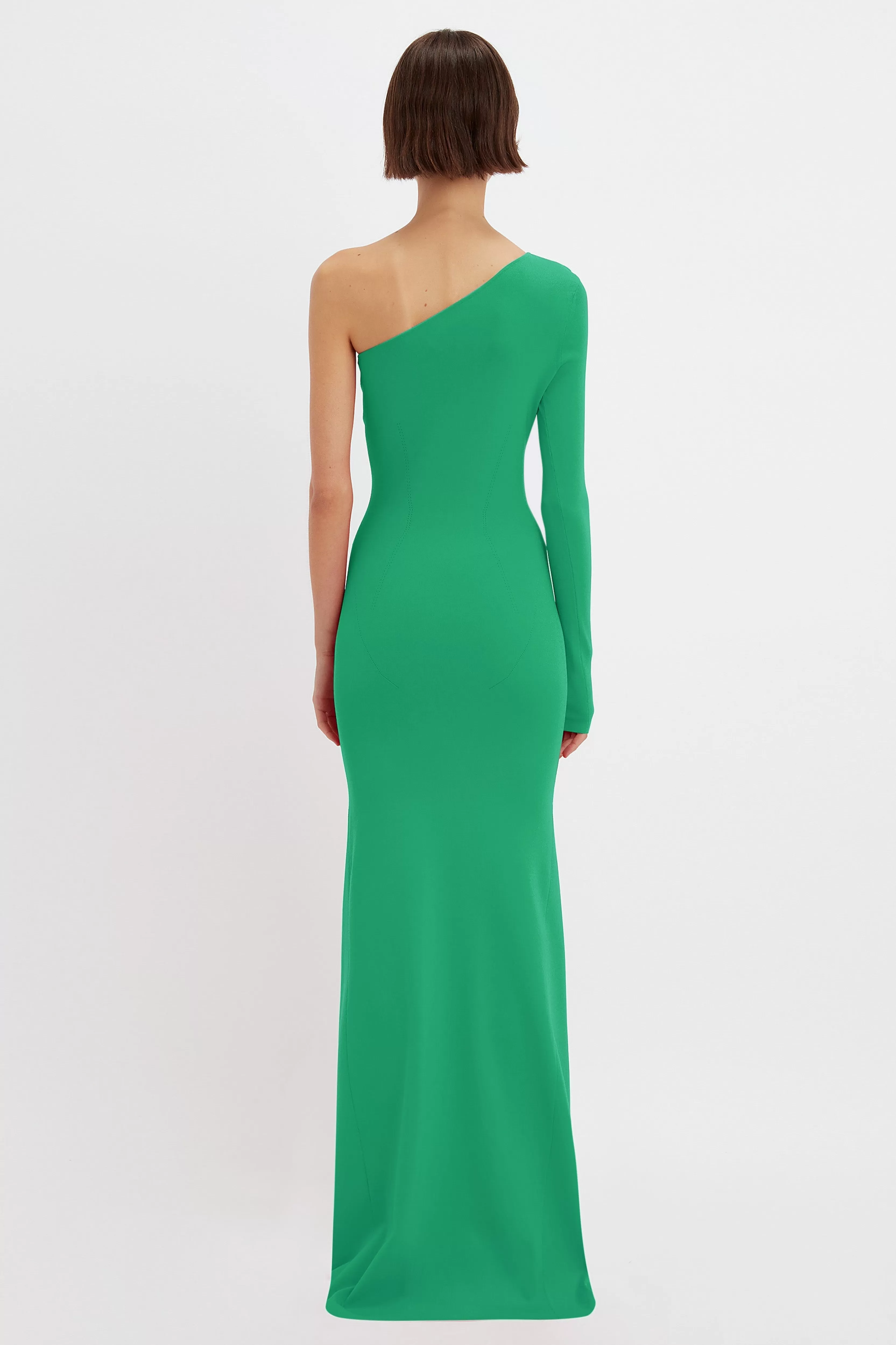 READY TO WEAR Victoria Beckham Gowns | One Shoulder Knitted Gown In Green