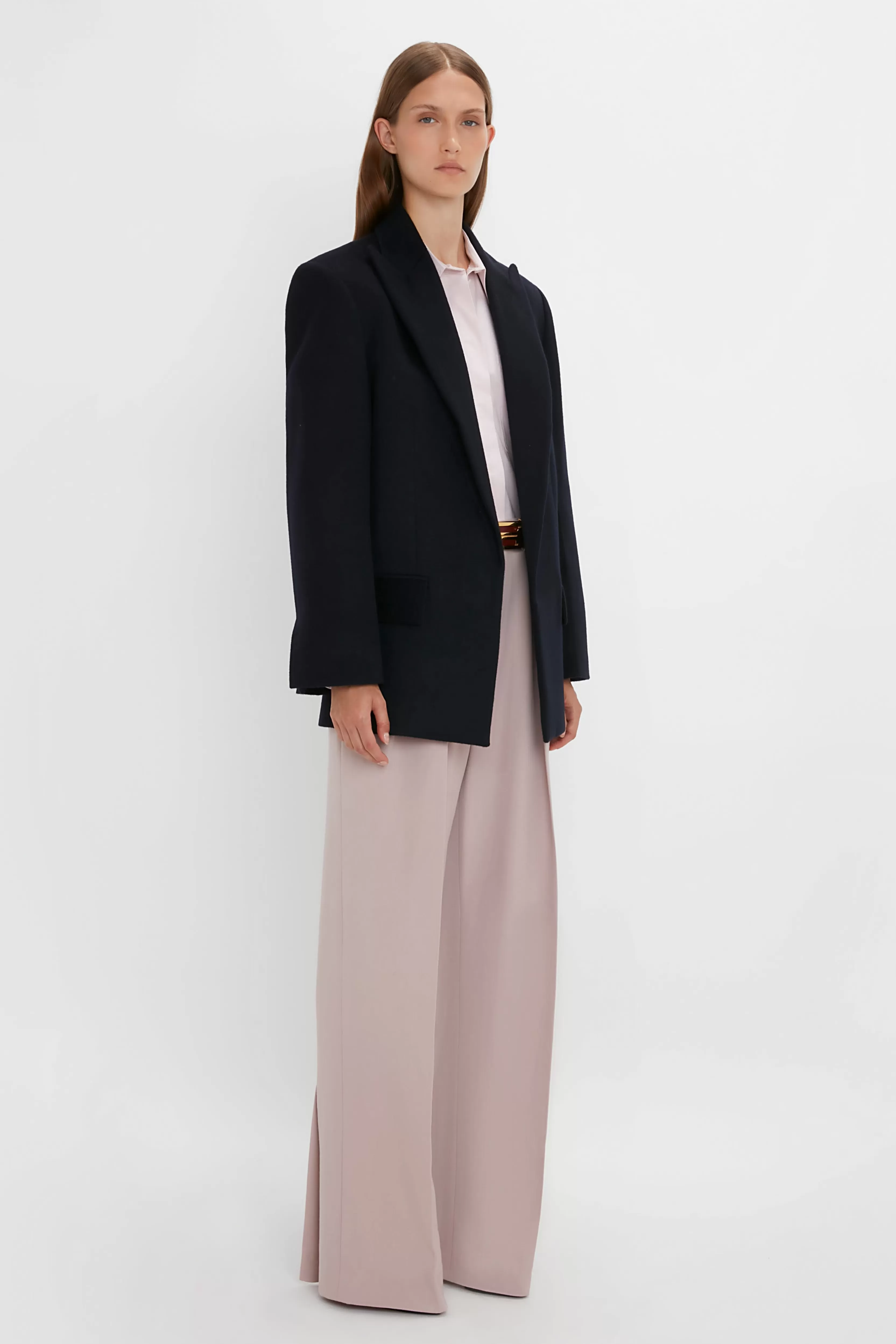 READY TO WEAR Victoria Beckham Occasionwear Edit | Pre Spring Summer 2024 | Tailoring | Jackets & Coats | Peak Lapel Jacket In Midnight Black