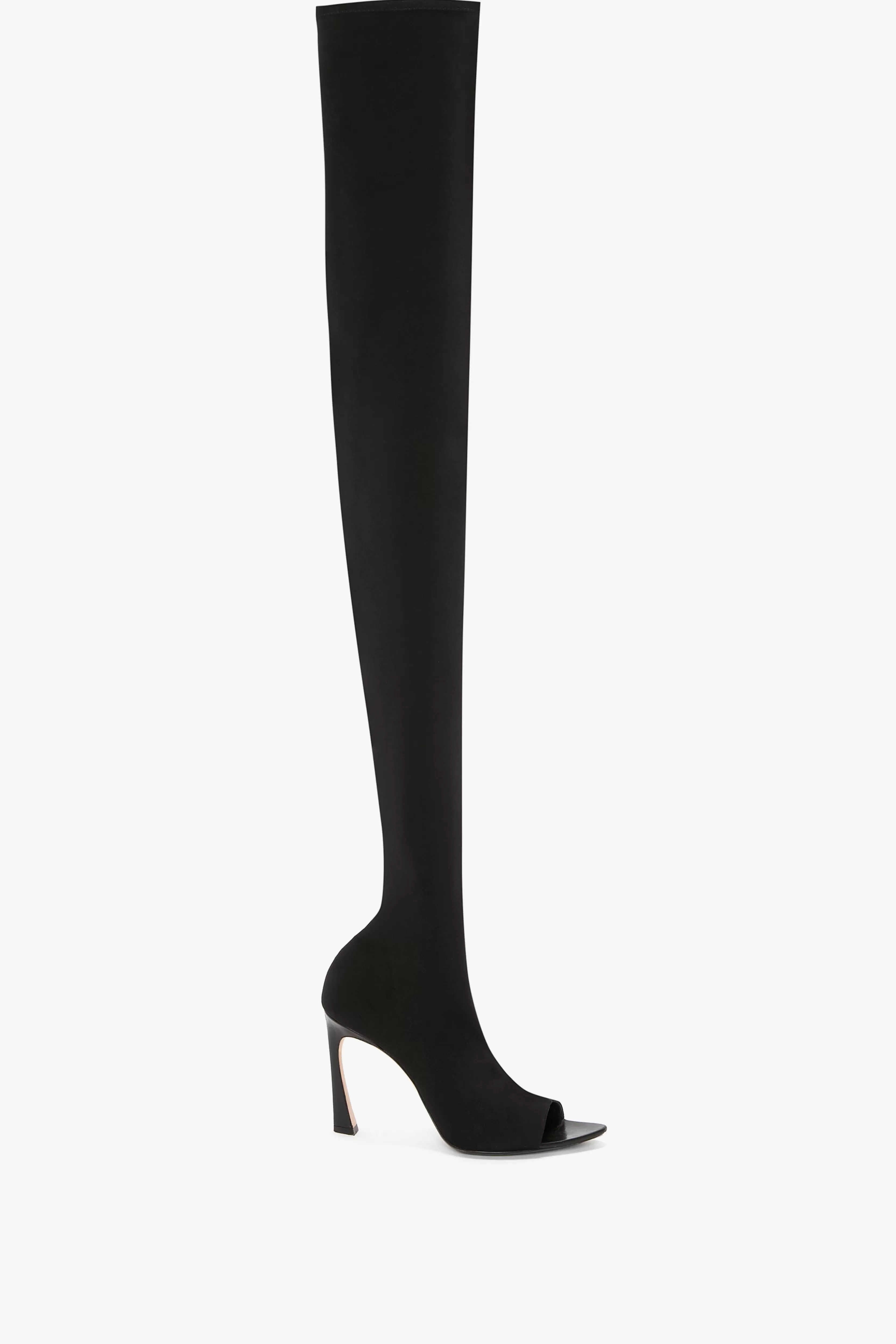 SHOES | ACCESSORIES Victoria Beckham Boots | Shoes | Peep Toe Stretch Jersey Boot In Black