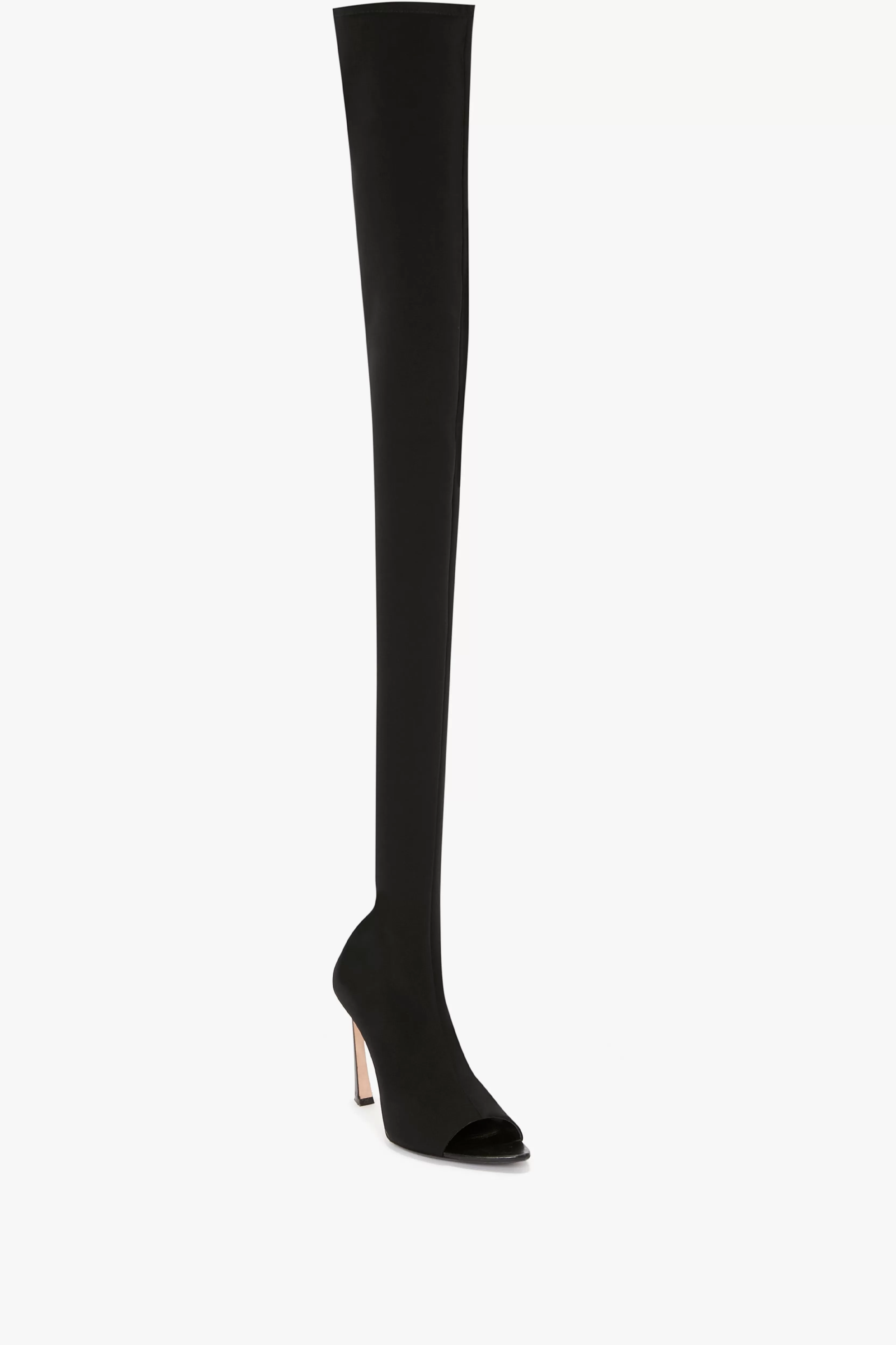 SHOES | ACCESSORIES Victoria Beckham Boots | Shoes | Peep Toe Stretch Jersey Boot In Black