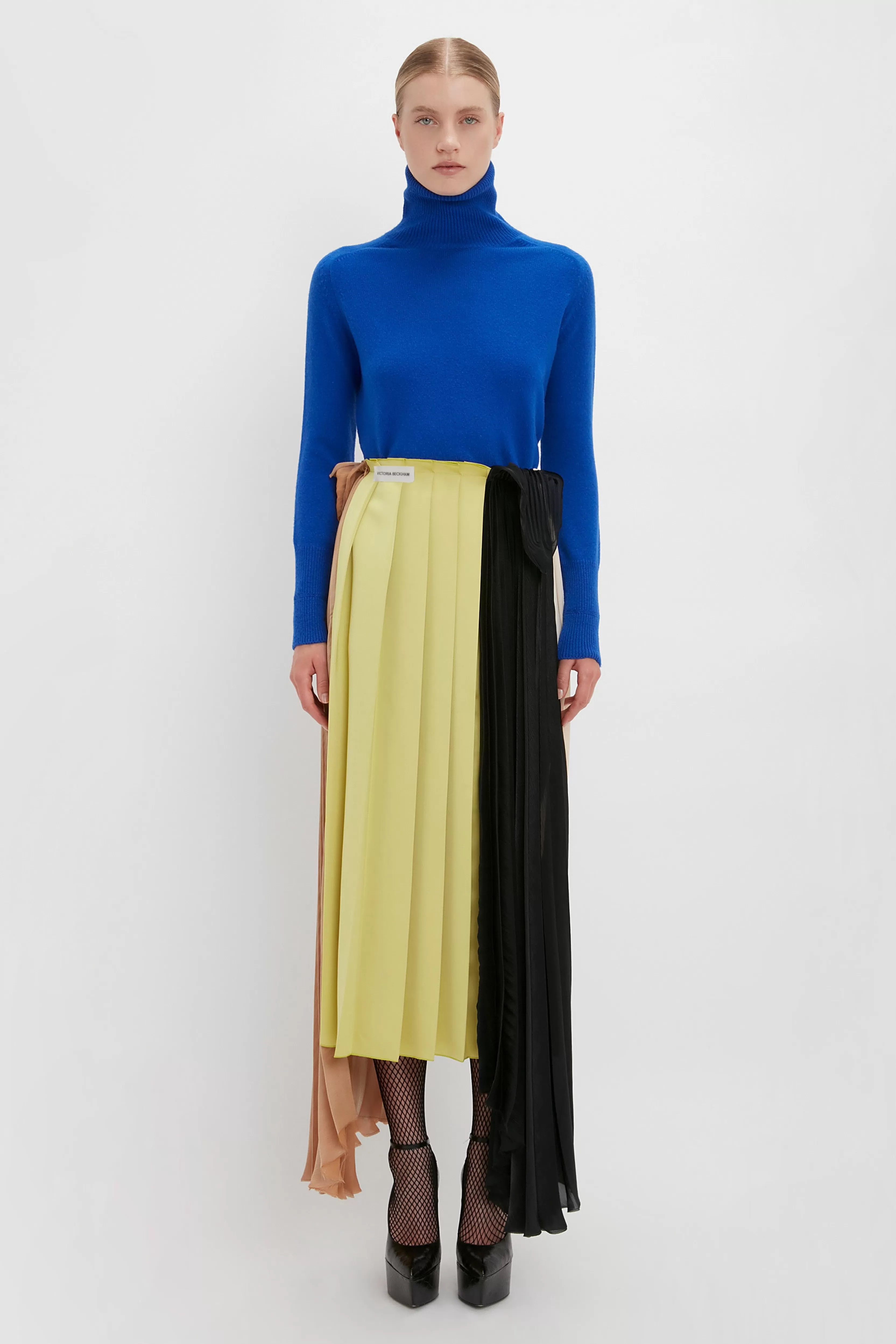 READY TO WEAR Victoria Beckham The Victoria Edit | Sale | Pleated Layer Asymmetric Skirt In Multi