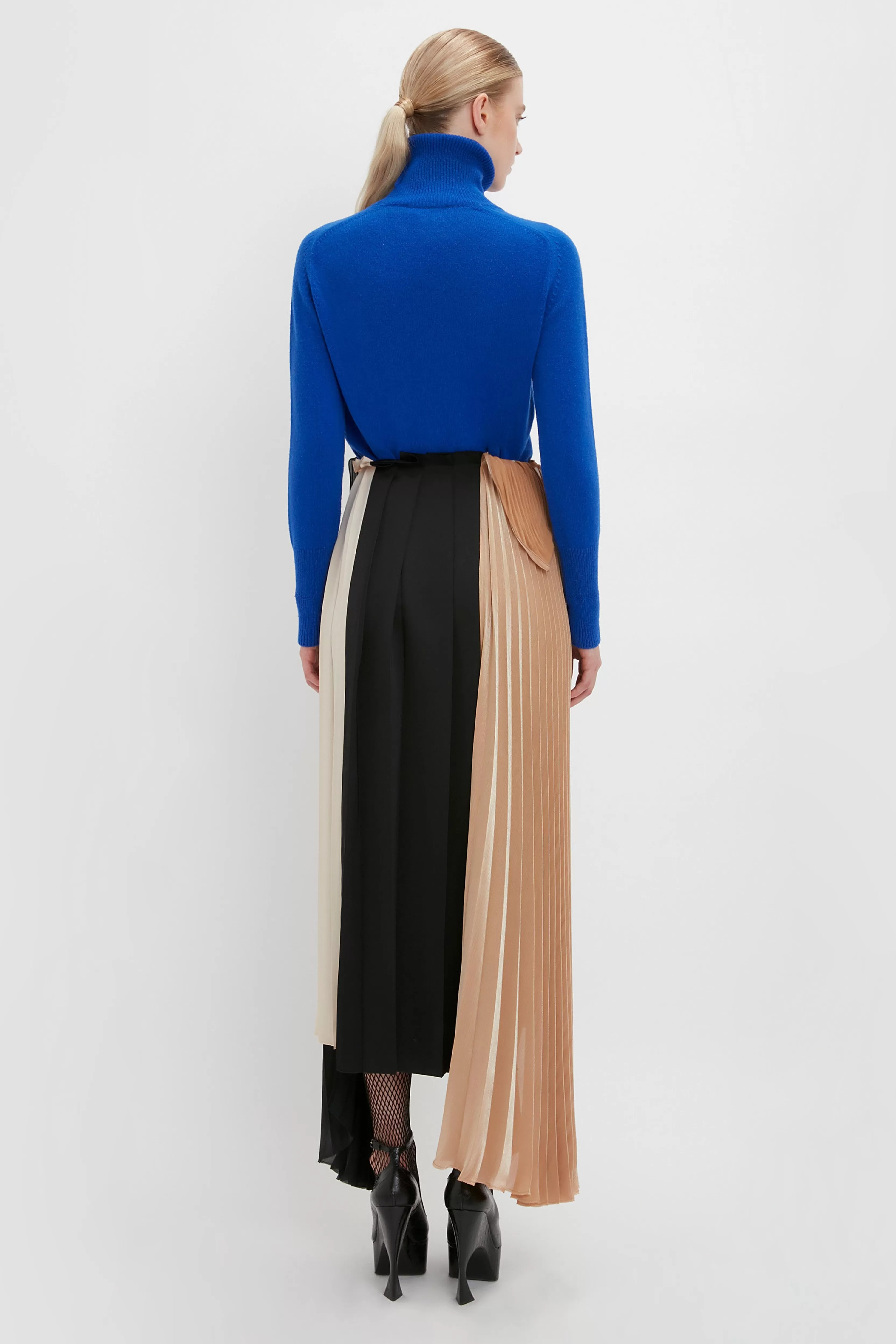 READY TO WEAR Victoria Beckham The Victoria Edit | Sale | Pleated Layer Asymmetric Skirt In Multi