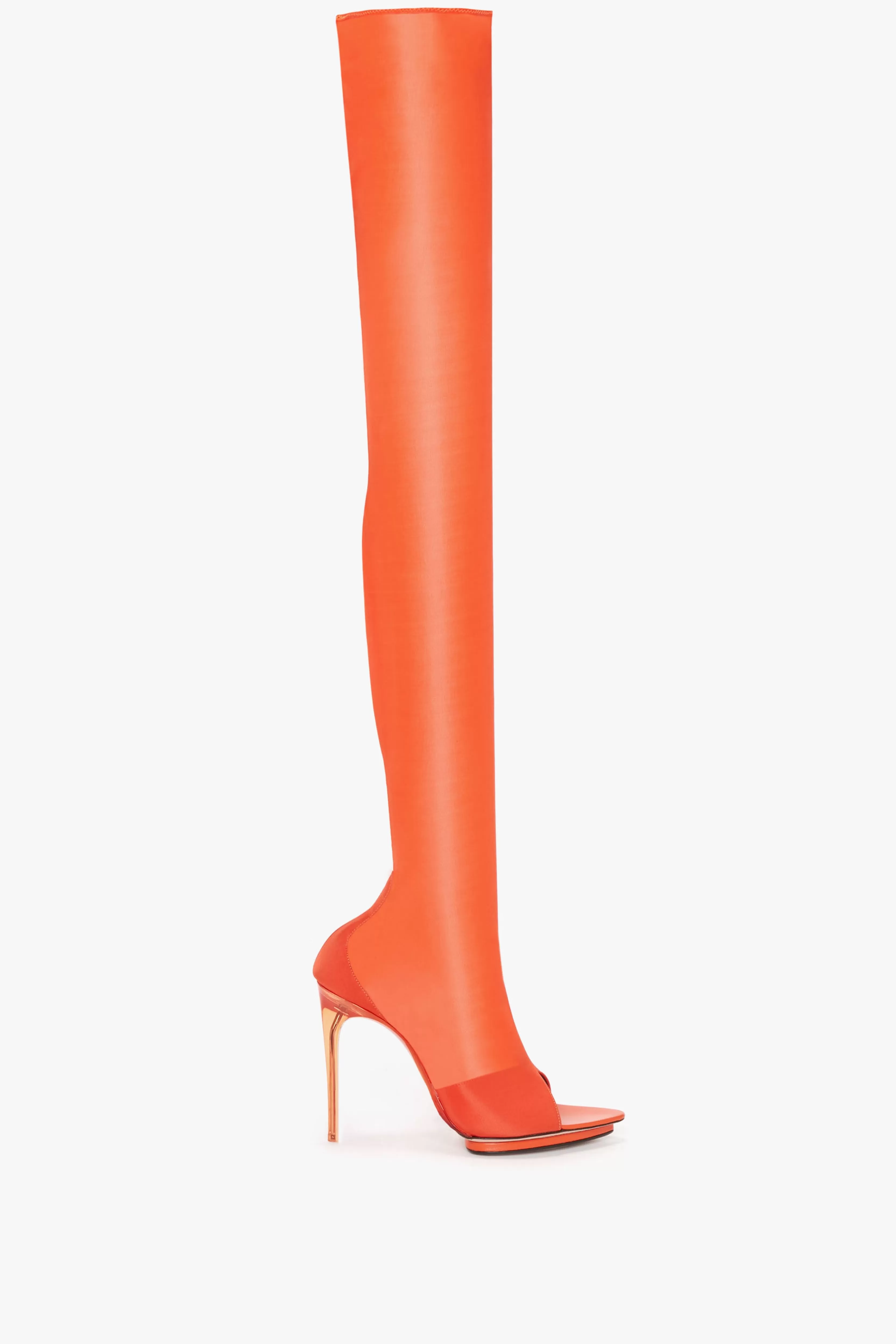 SHOES | ACCESSORIES Victoria Beckham Boots | Shoes | Pointy Toe Mesh Boot in Orange