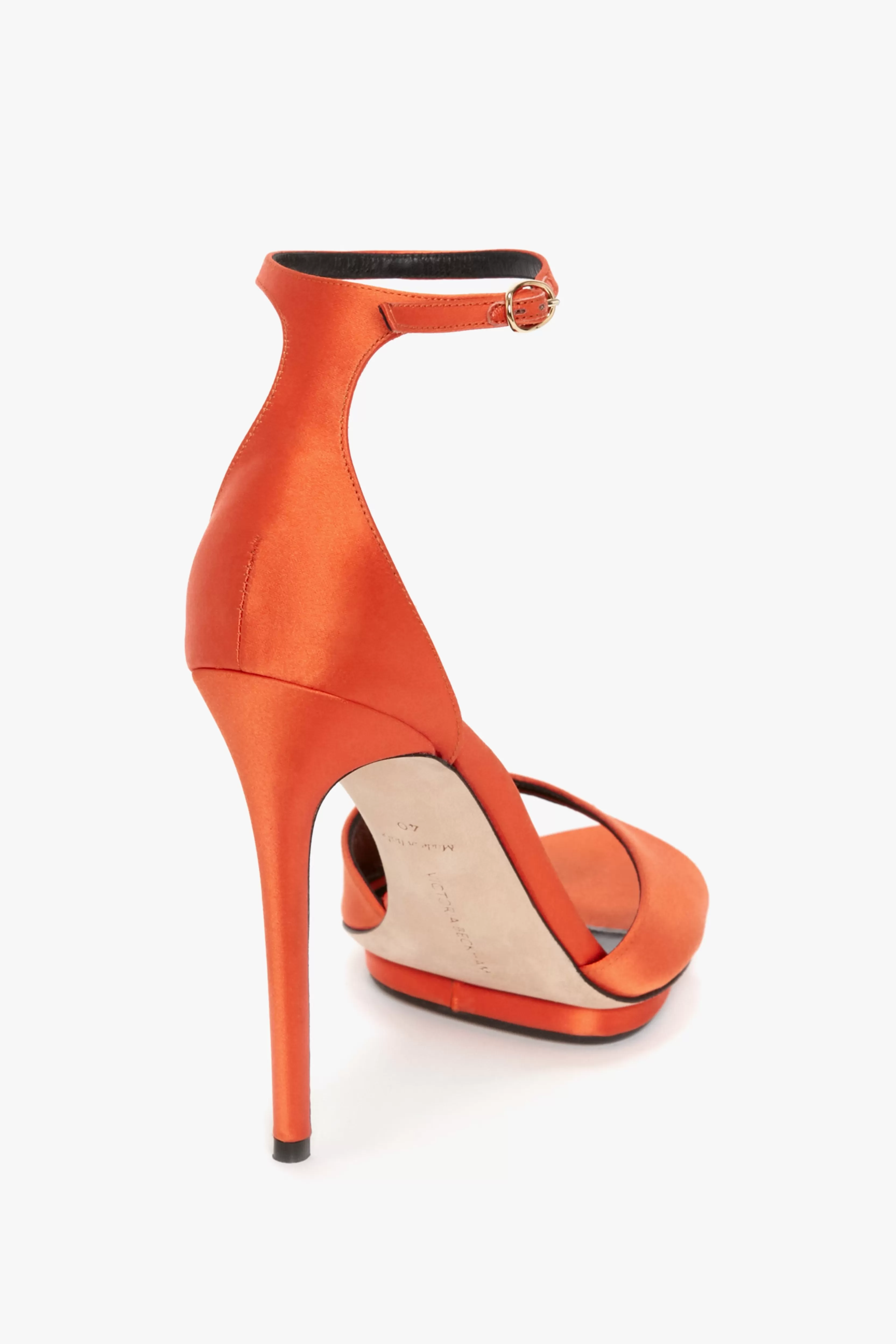 READY TO WEAR Victoria Beckham Sale | Pointy Toe Stiletto Sandal in Orange Satin