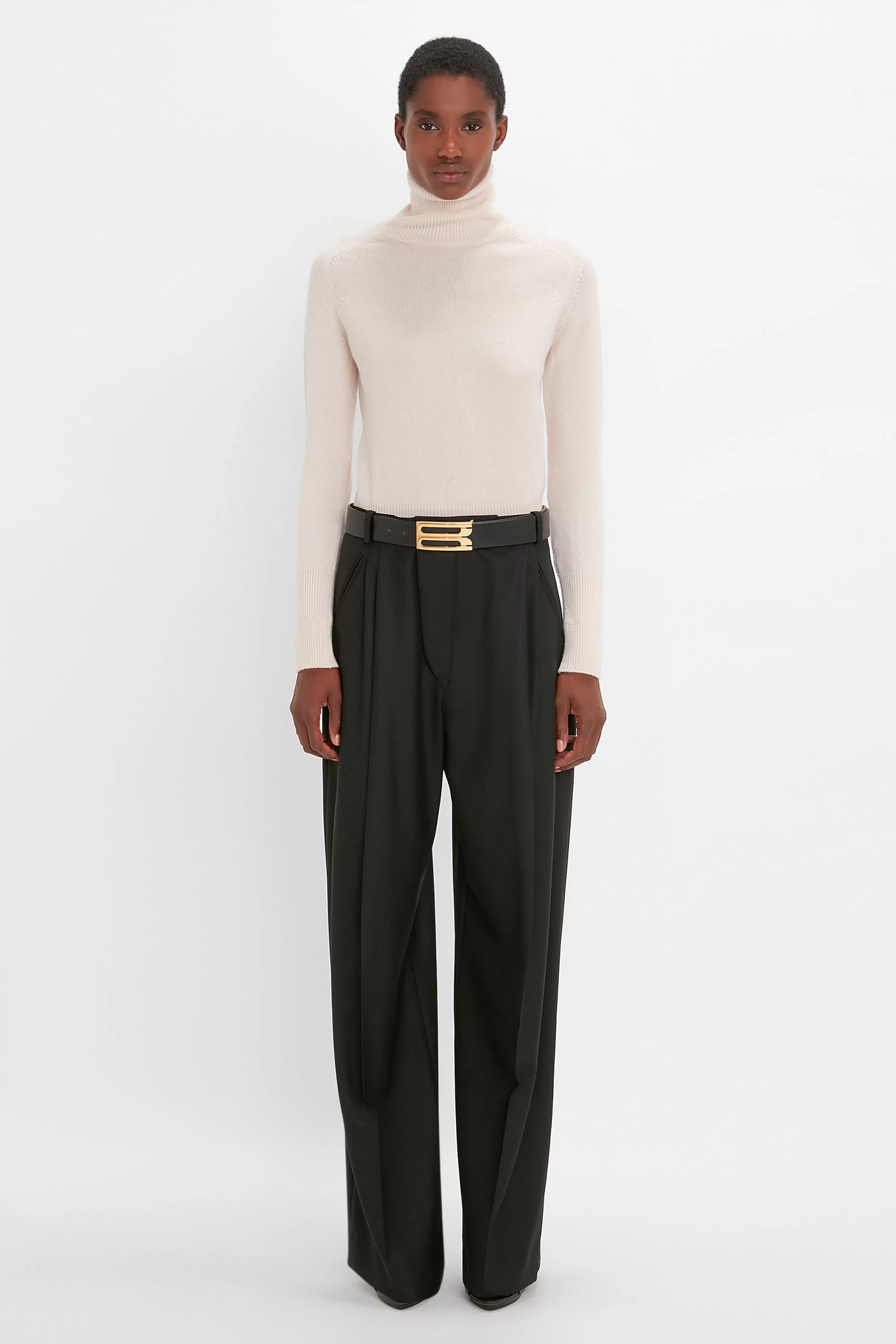 READY TO WEAR Victoria Beckham Knitwear | The Iconics Capsule | Polo Neck Jumper In Ivory