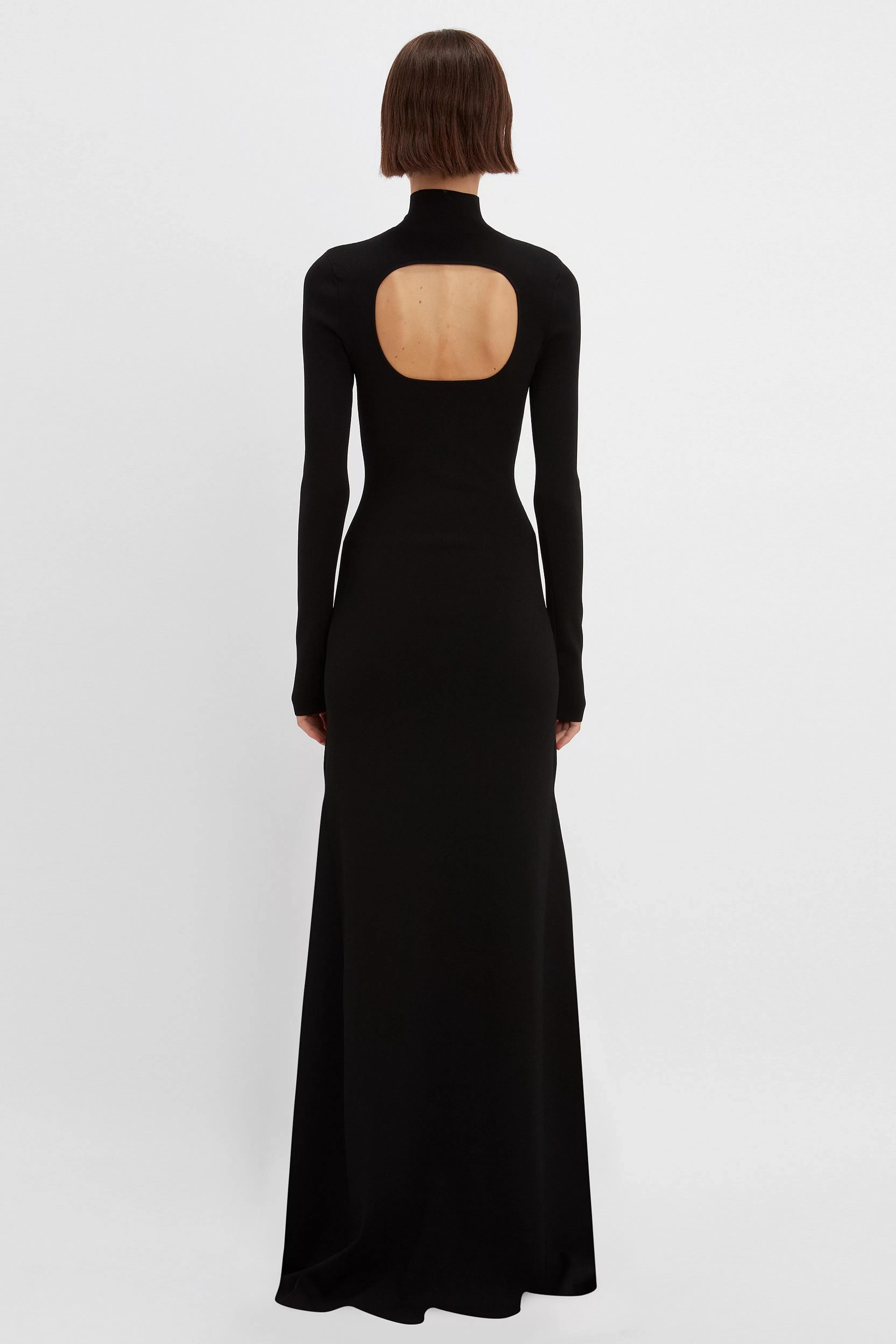 READY TO WEAR Victoria Beckham Gowns | Polo Neck Knitted Gown In Black