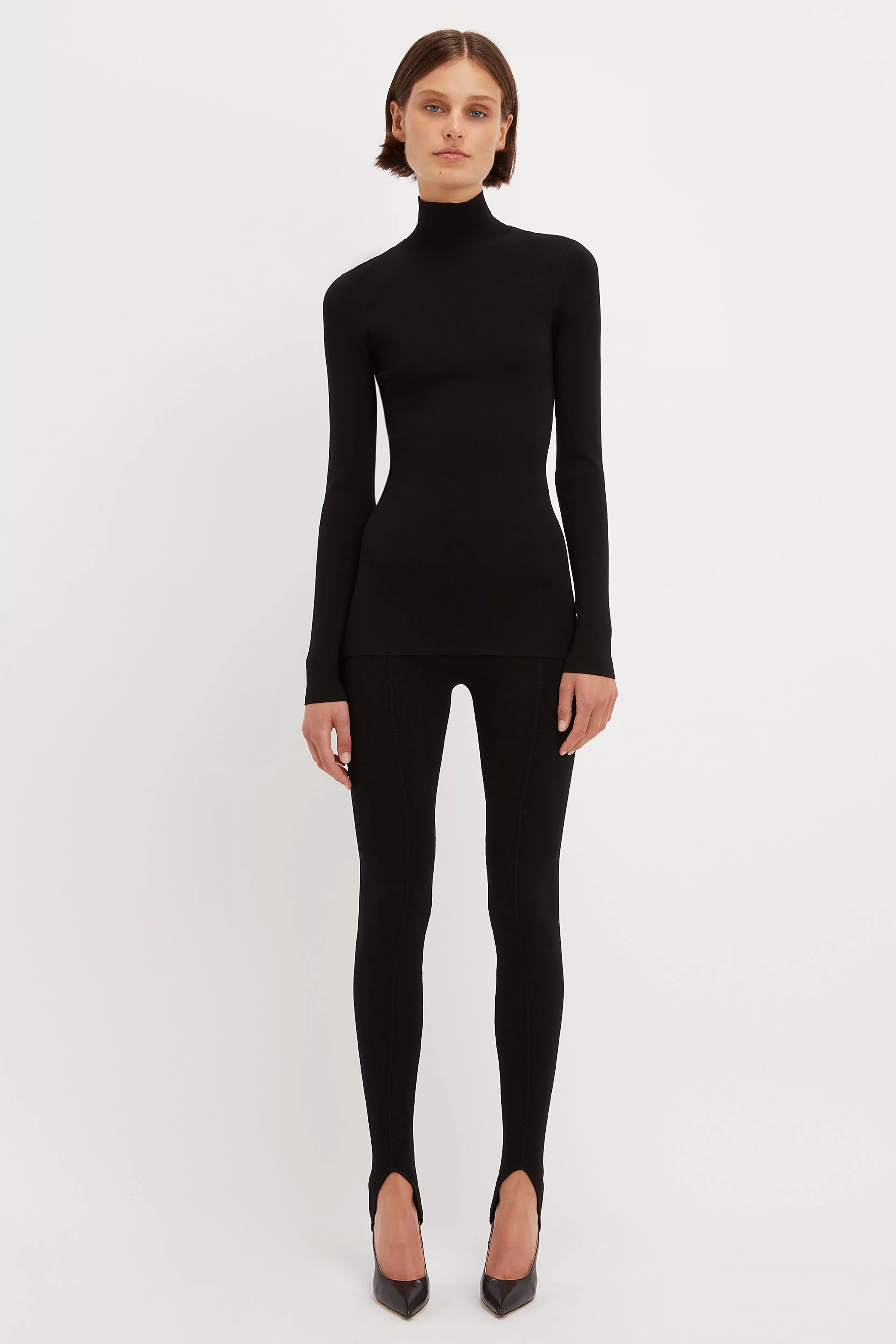 READY TO WEAR Victoria Beckham Shirts & Tops | Knitwear | Polo Neck Knitted Top In Black