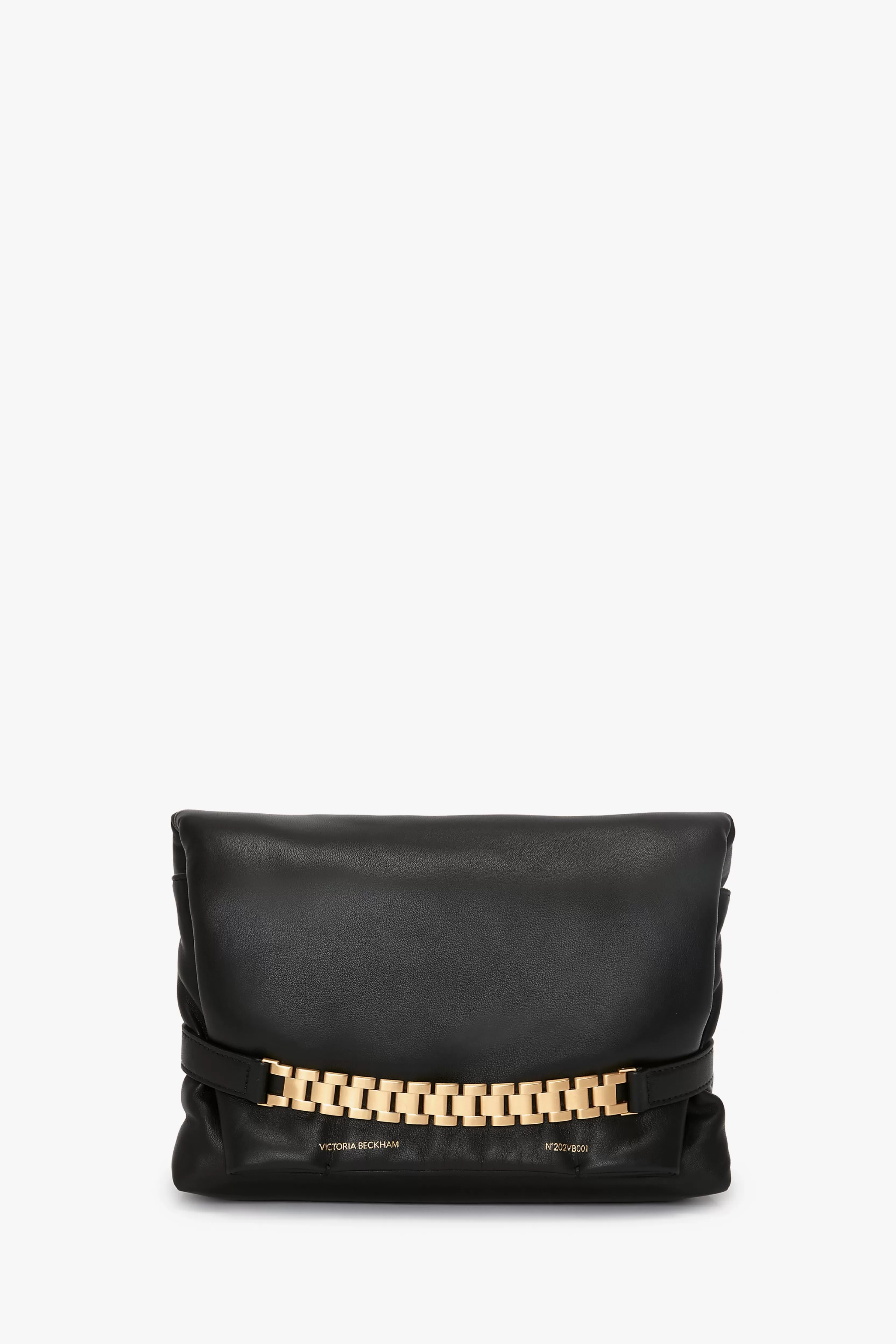 BAGS | READY TO WEAR | ACCESSORIES Victoria Beckham Shoulder Bags | Pre Spring Summer 2024 | The Chain Pouch | Bags | Puffy Chain Pouch With Strap In Leather Black