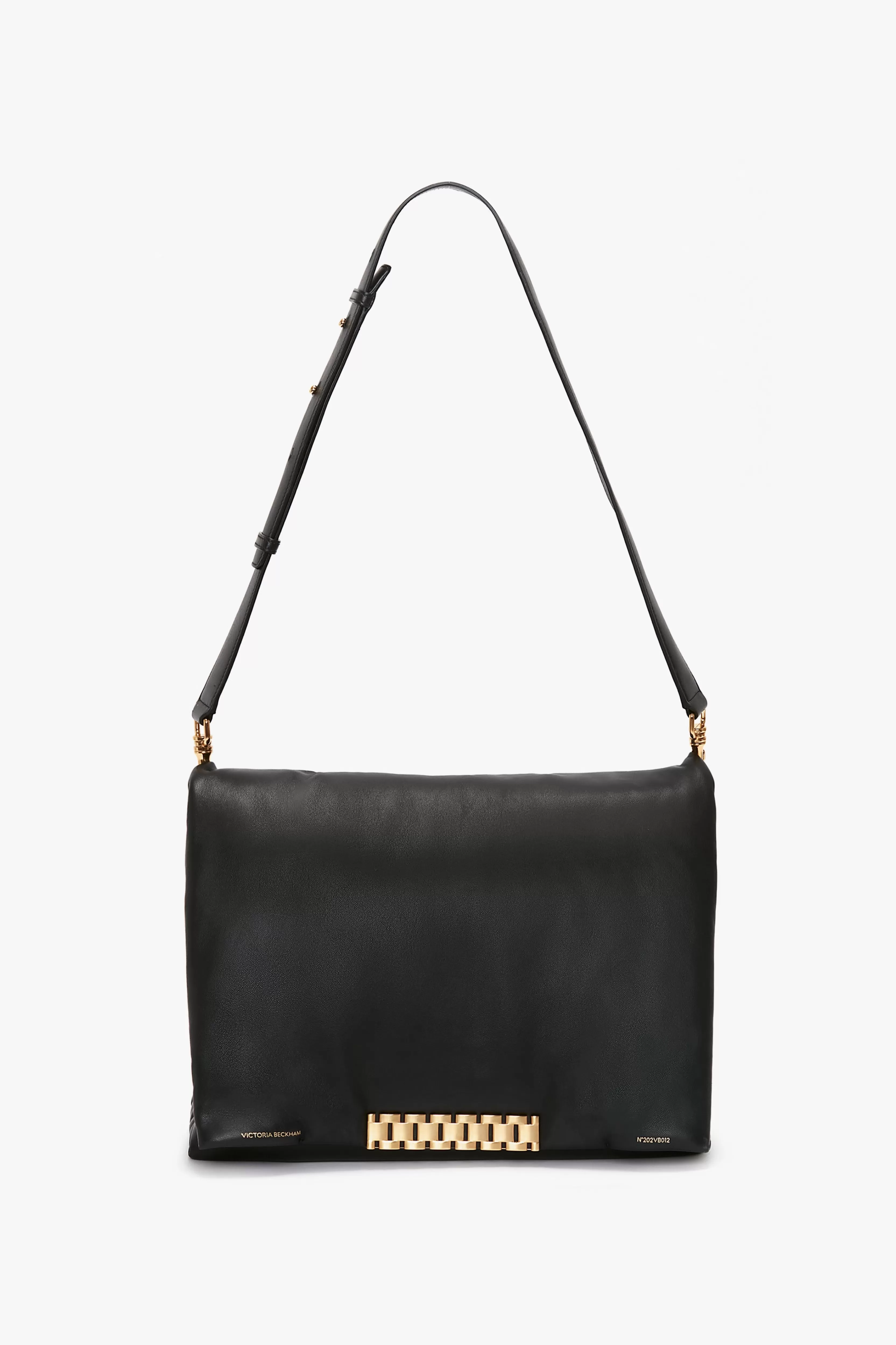 BAGS | READY TO WEAR | ACCESSORIES Victoria Beckham The Chain Pouch | Shoulder Bags | Pre Spring Summer 2024 | Bags | Puffy Jumbo Chain Pouch In Leather Black