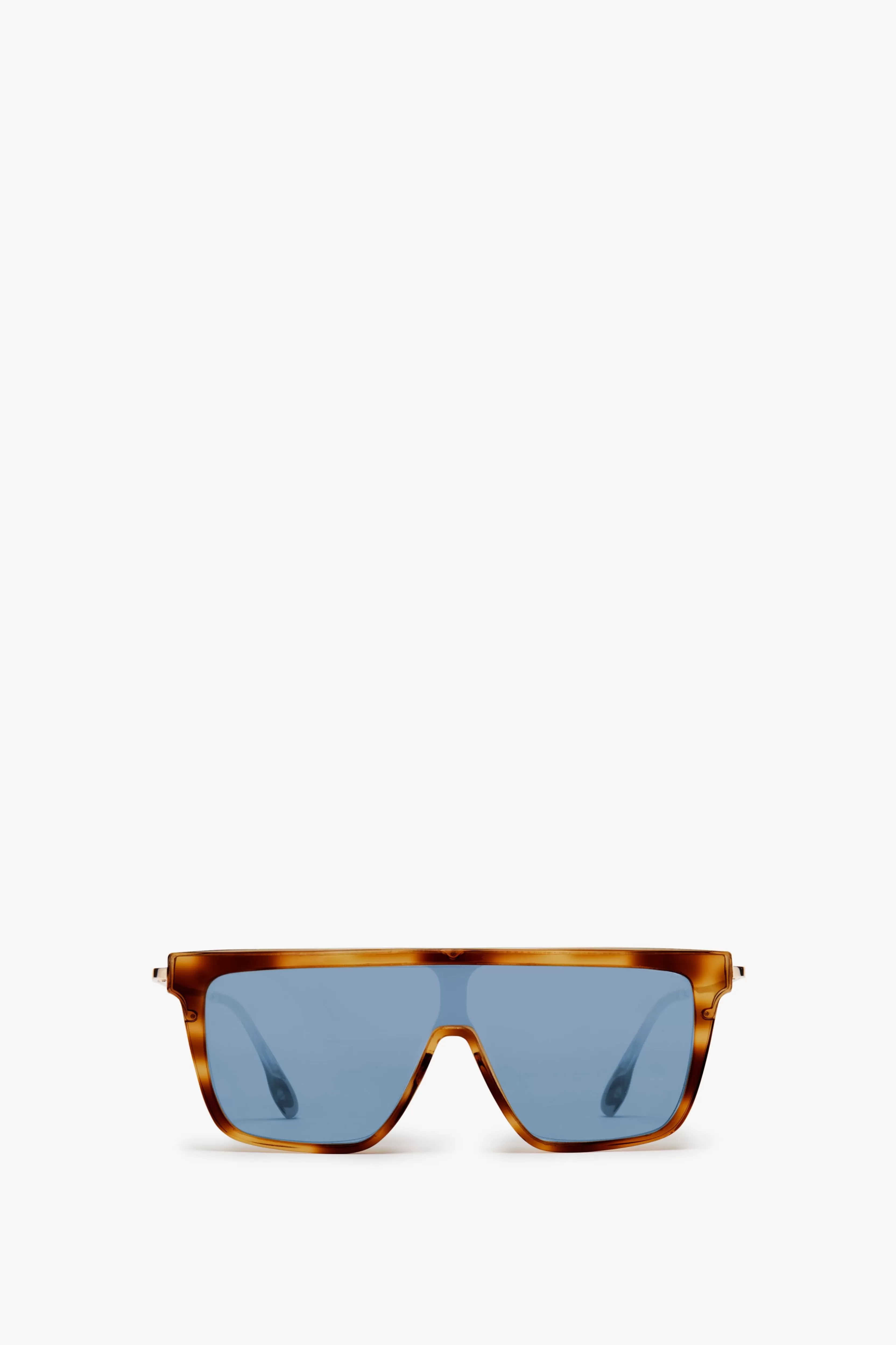 ACCESSORIES Victoria Beckham Eyewear | Rectangular Shield Sunglasses In Tortoise Brown