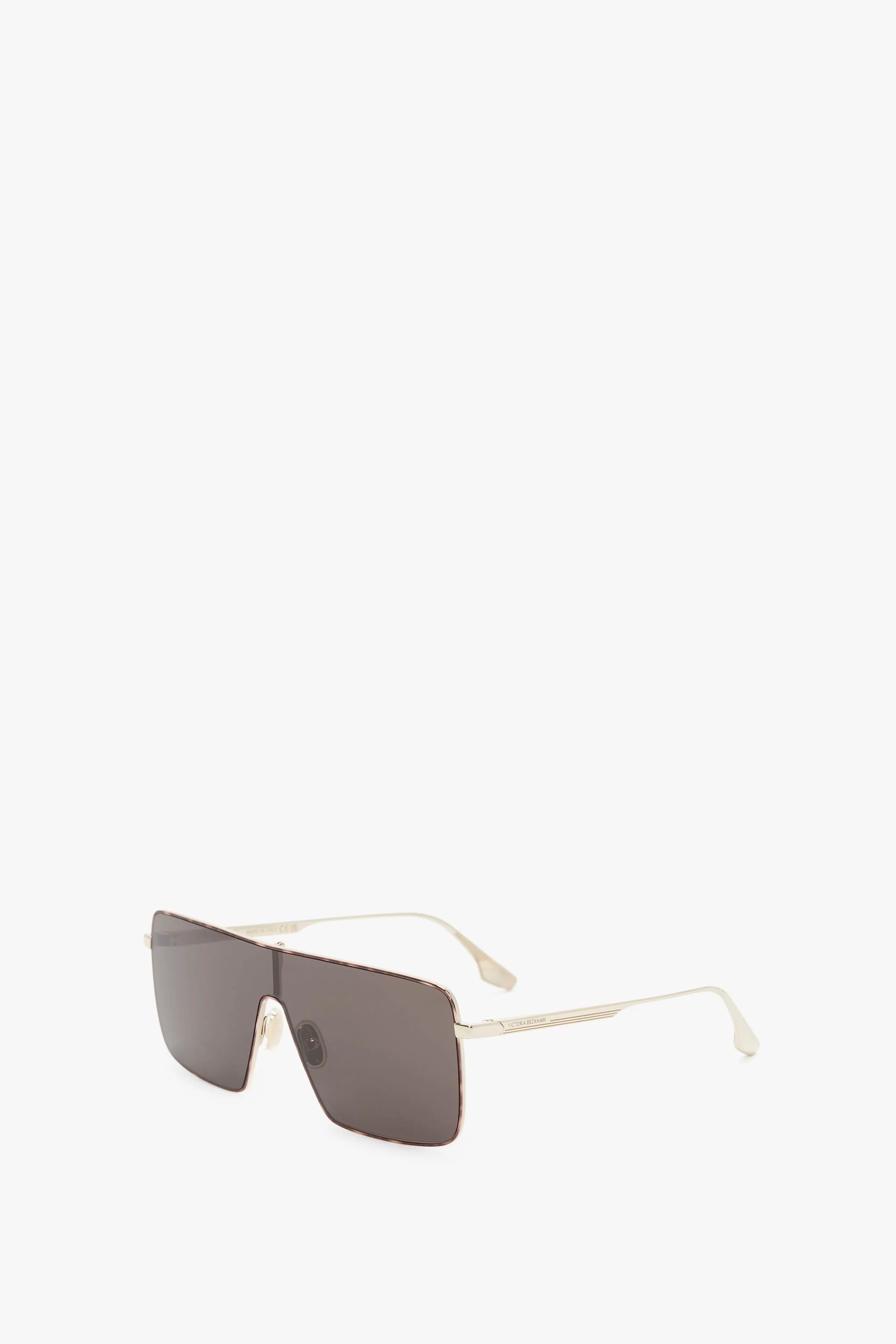 ACCESSORIES Victoria Beckham Gifts | Eyewear | Rectangular Visor In Gold-Smoke