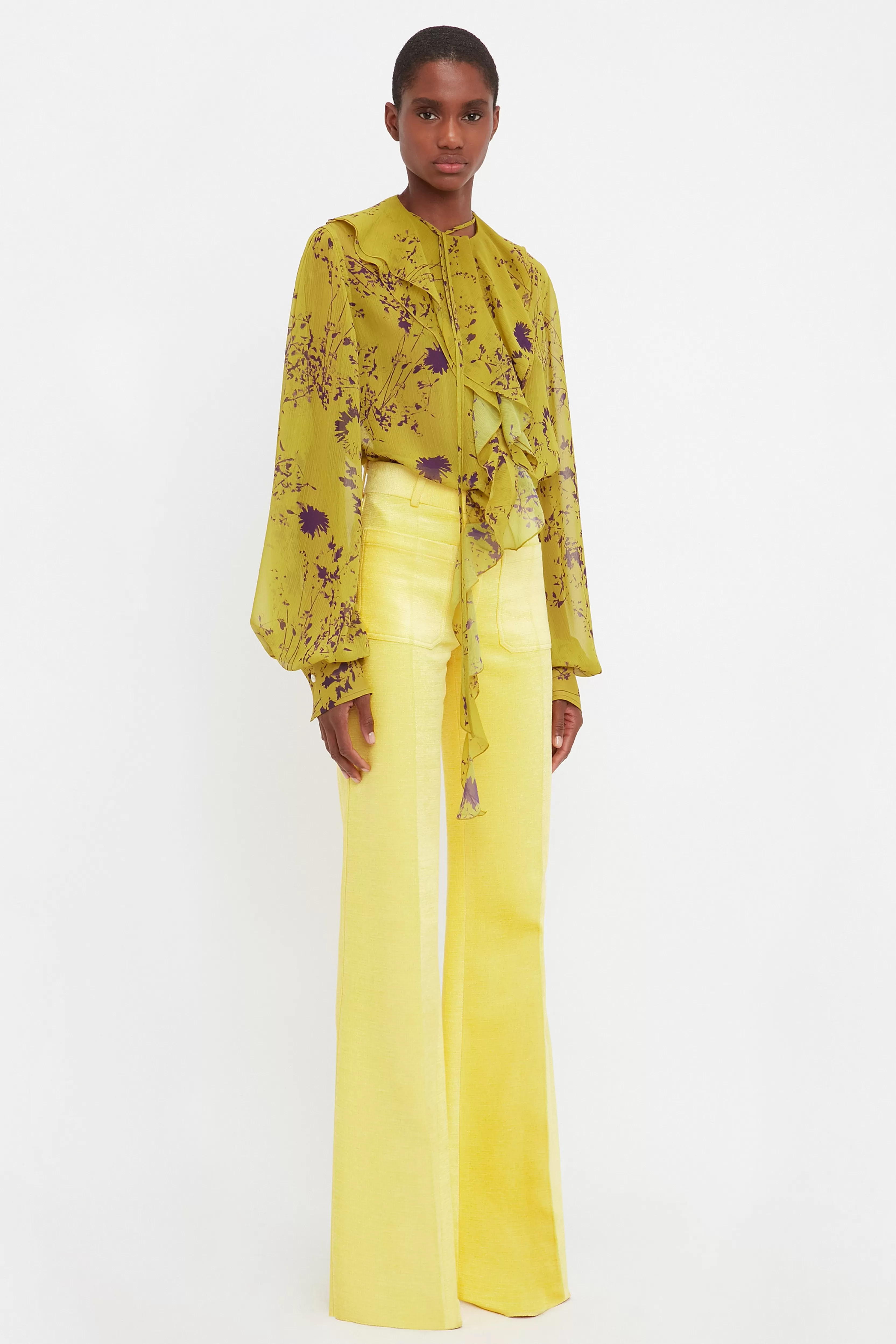 READY TO WEAR Victoria Beckham Sale | Romantic Blouse In Ochre Yellow