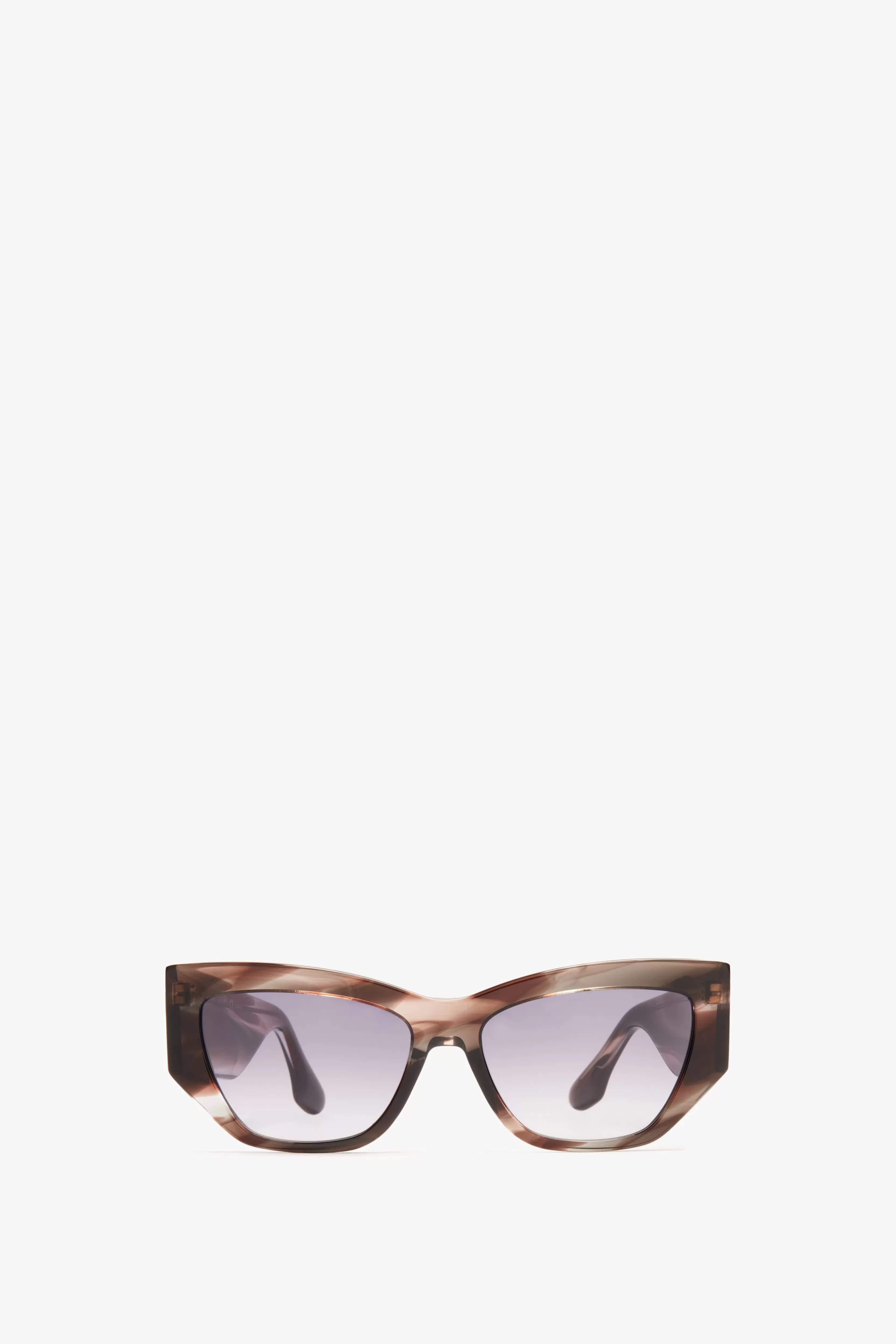 ACCESSORIES Victoria Beckham Eyewear | Sculptural Frame Sunglasses In Striped Grey