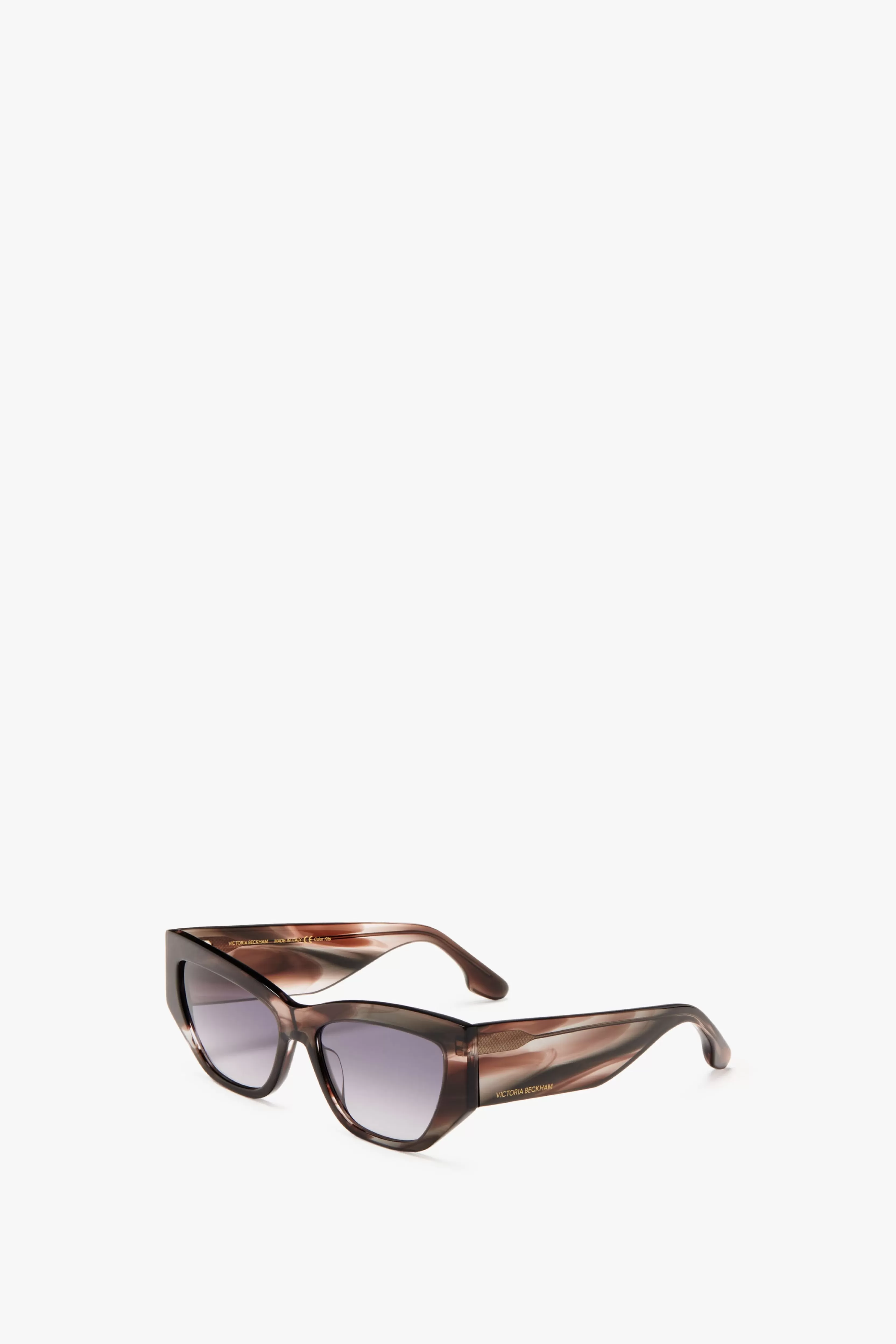 ACCESSORIES Victoria Beckham Eyewear | Sculptural Frame Sunglasses In Striped Grey