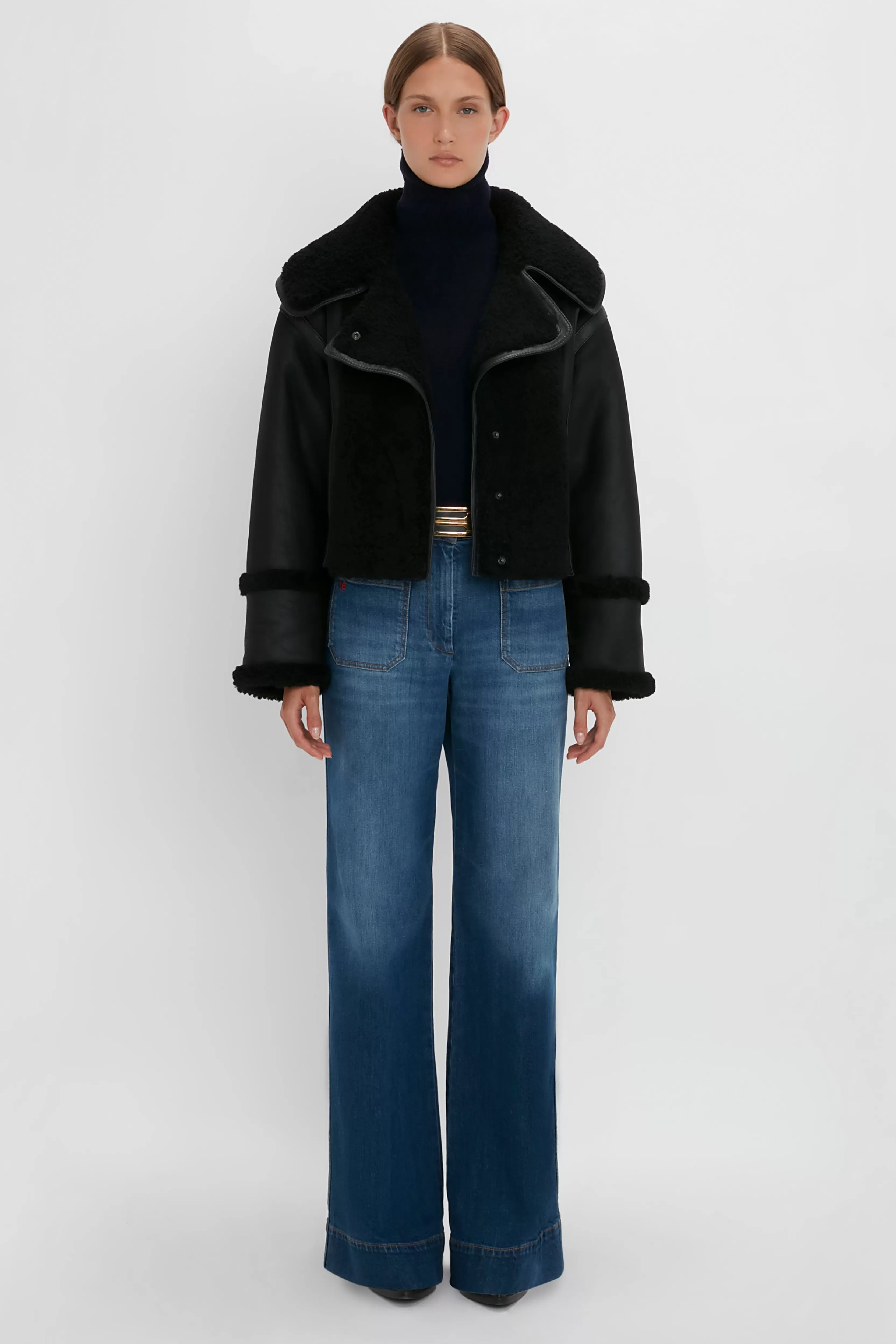 READY TO WEAR Victoria Beckham Jackets & Coats | Shearling Jacket In Black