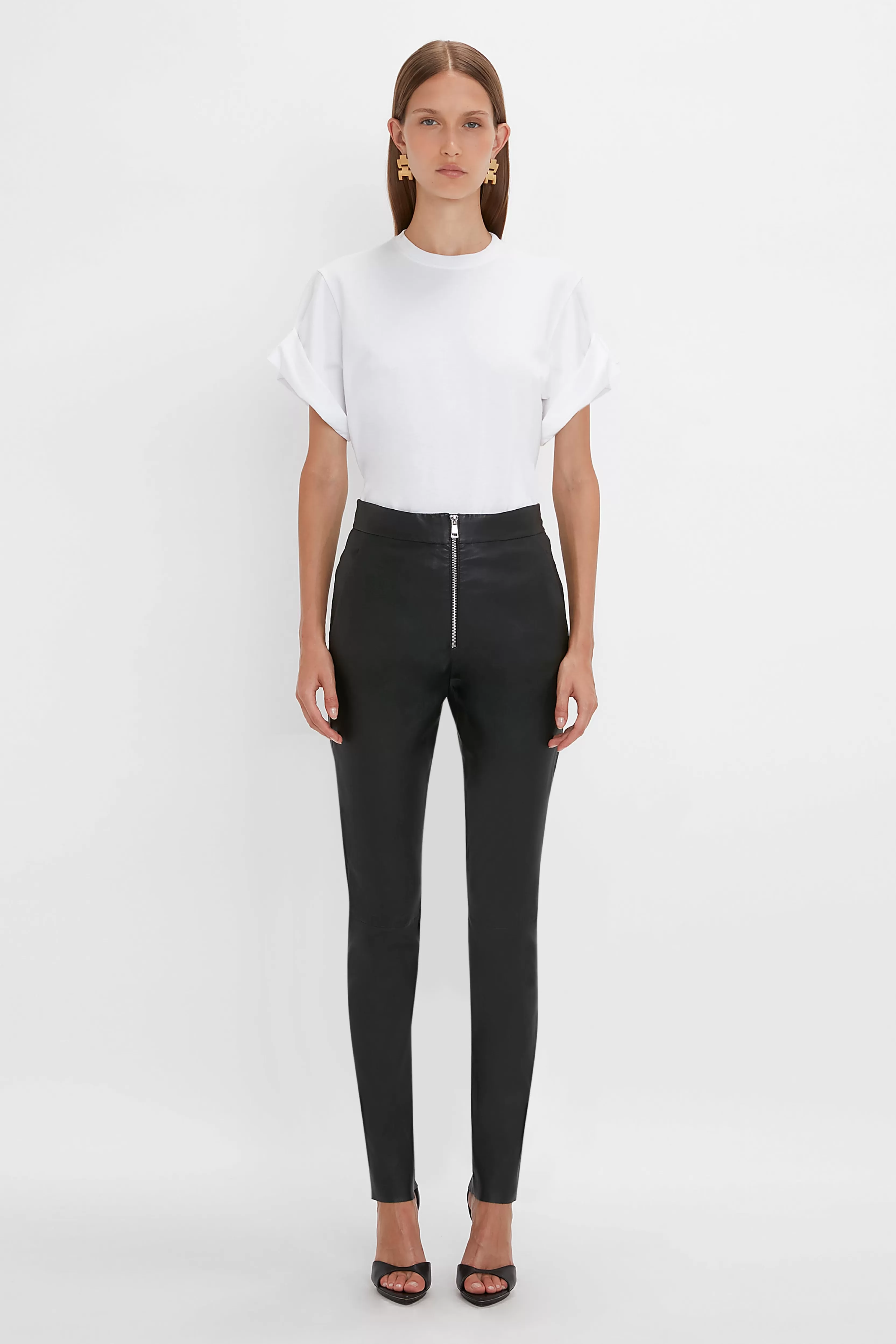 READY TO WEAR Victoria Beckham The Iconics Capsule | Trousers | Slim Leather Trouser in Black